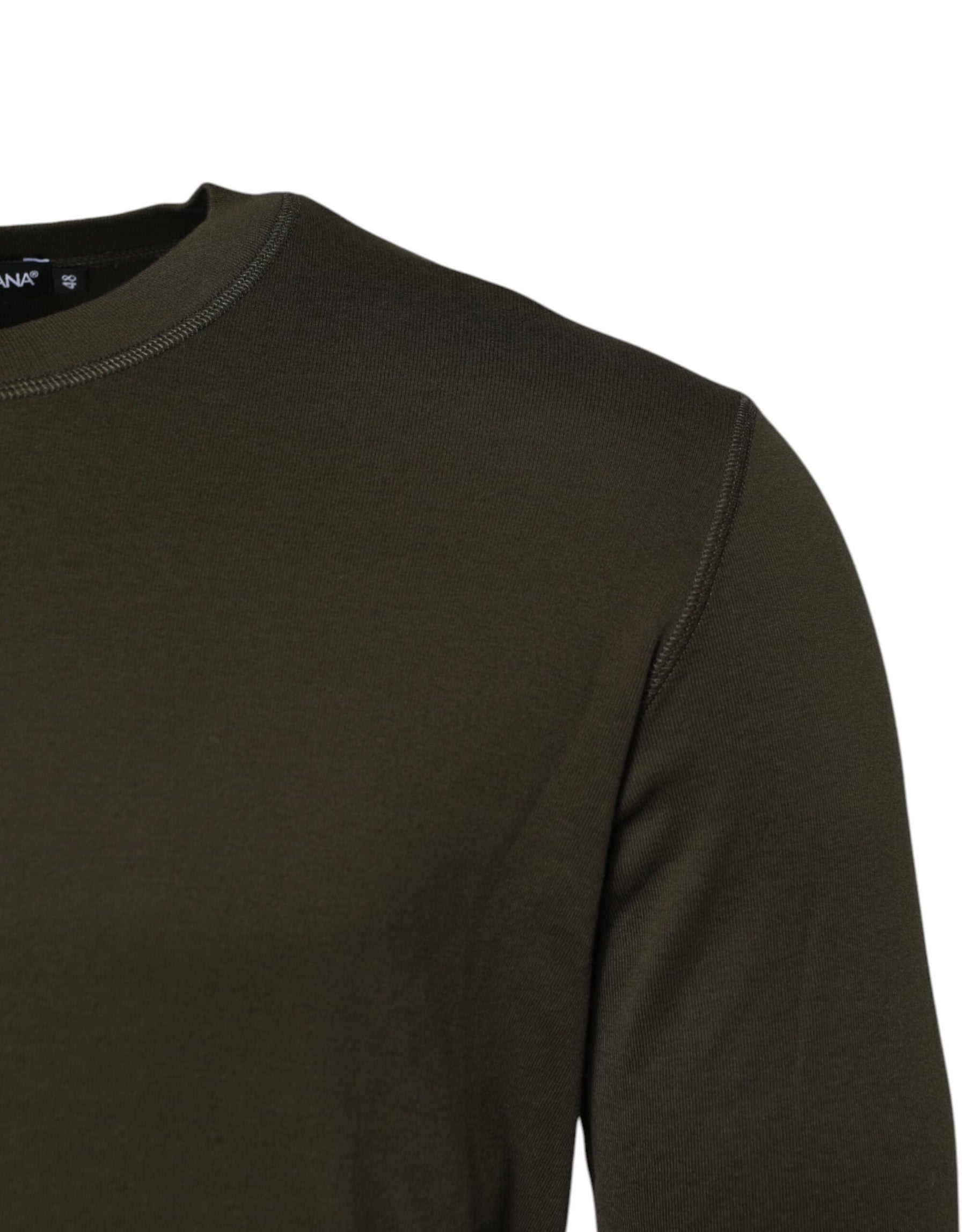 Dolce & Gabbana Dark Green Long Sleeves Crew Neck T-shirt | Regal Royce