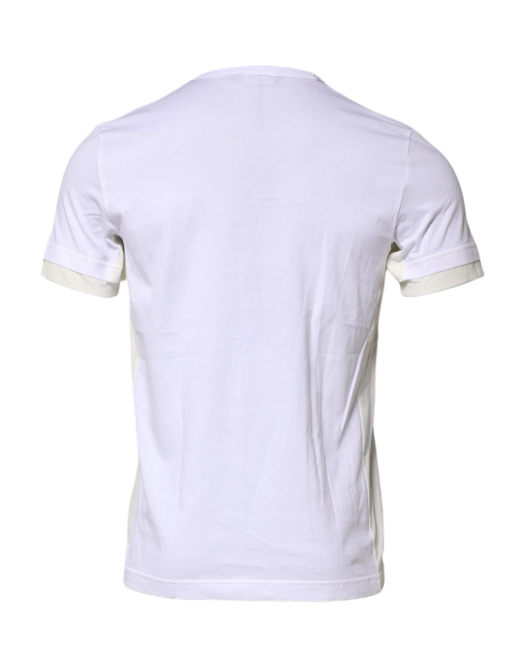 Dolce & Gabbana White Cotton Pocket Short Sleeves T-shirt | Regal Royce