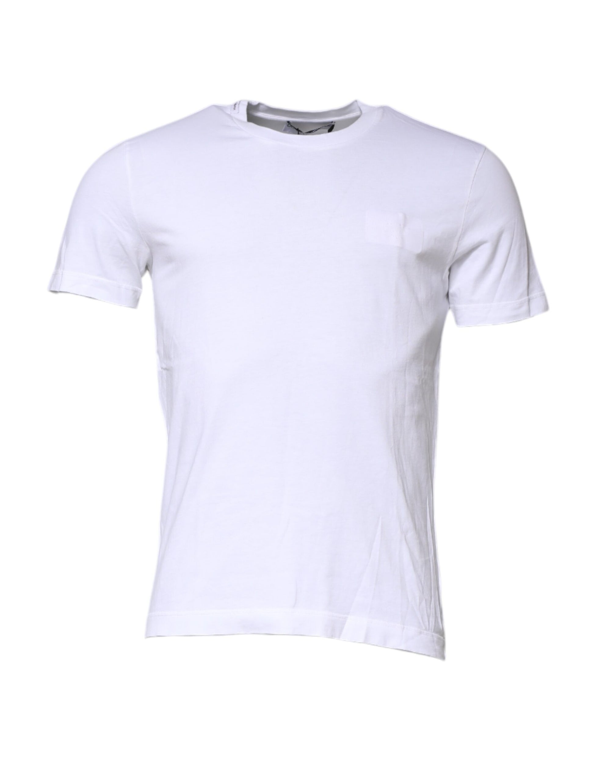 Dolce & Gabbana White Cotton Men Crew Neck Tee T-shirt