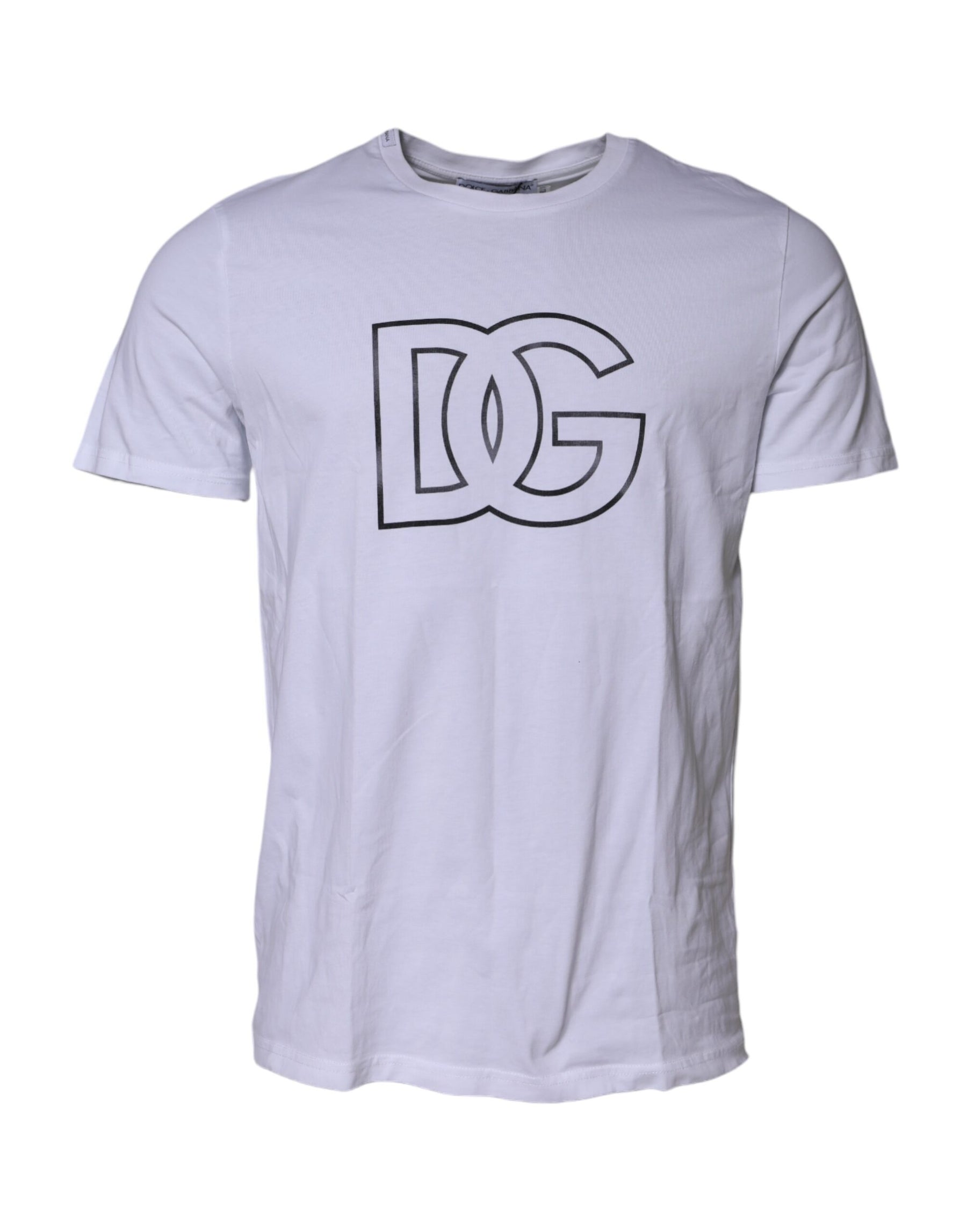 Dolce & Gabbana White DG Logo Print Short Sleeves T-shirt | Regal Royce