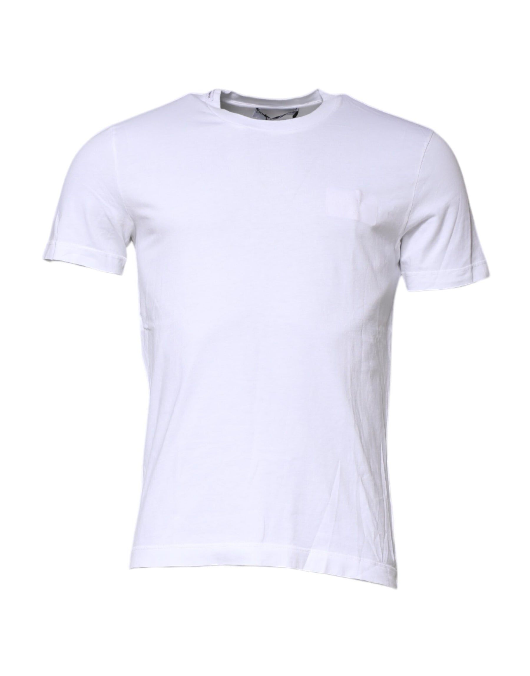 Dolce & Gabbana White Cotton Crew Neck Short Sleeves T-shirt | Regal Royce