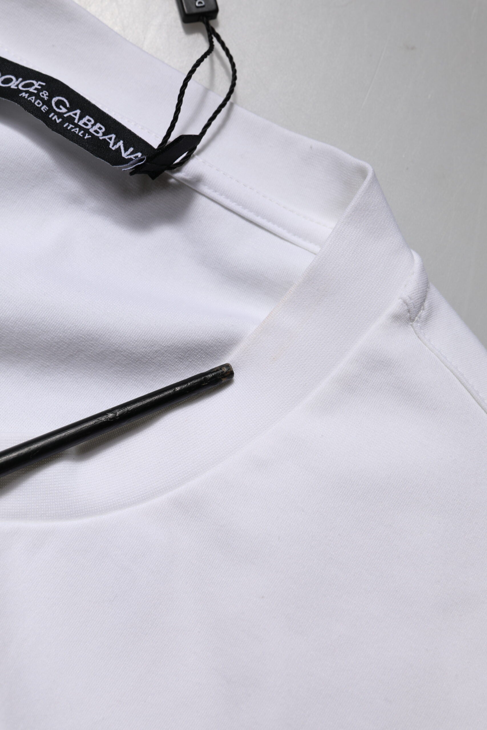 Dolce & Gabbana White Logo Embellish Short Sleeves T-shirt | Regal Royce