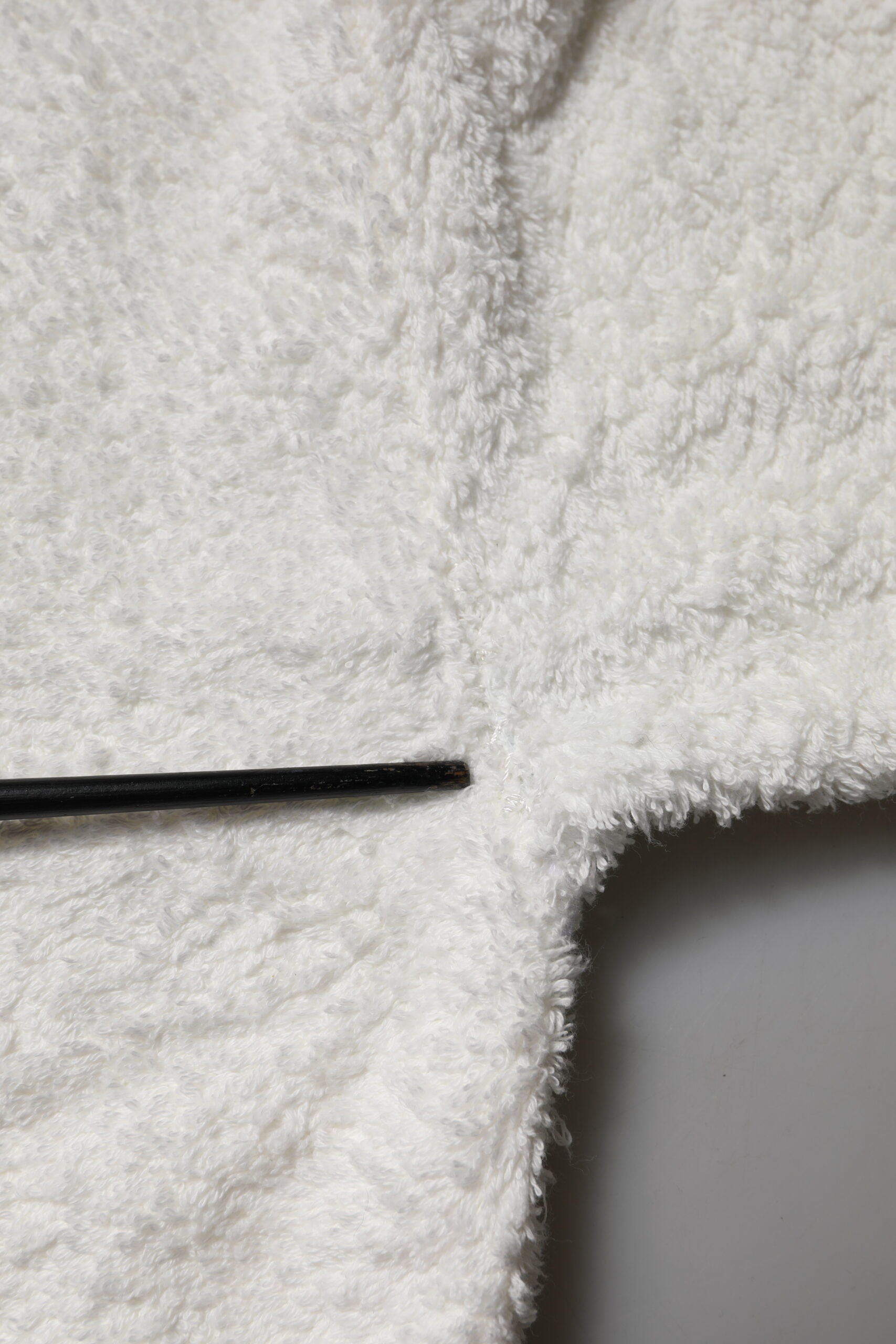 Dolce & Gabbana White Cotton Fleece Crew Neck Sweater | Regal Royce