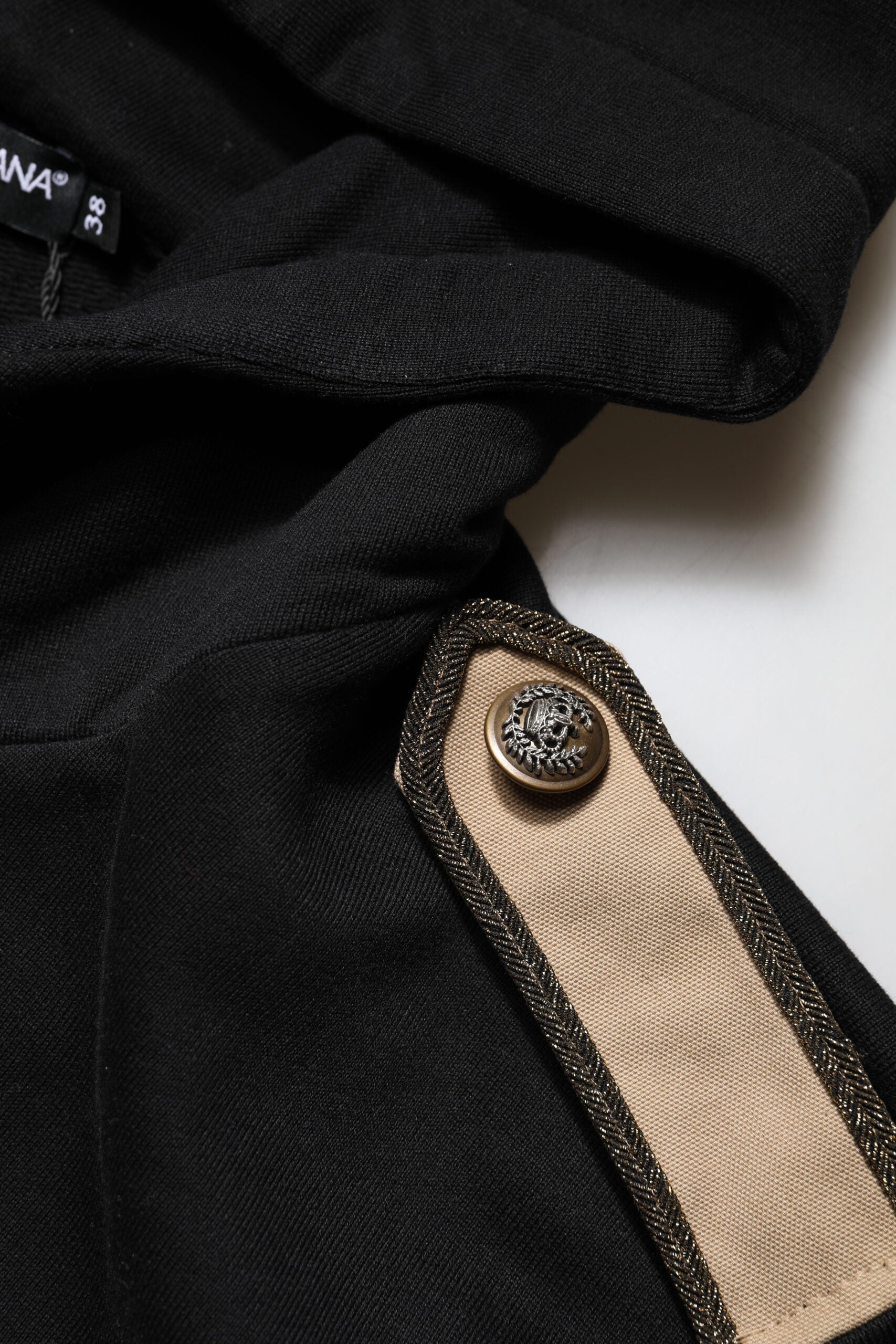 Dolce & Gabbana Black Logo Hooded Full Zip Sweatshirt Jacket | Regal Royce