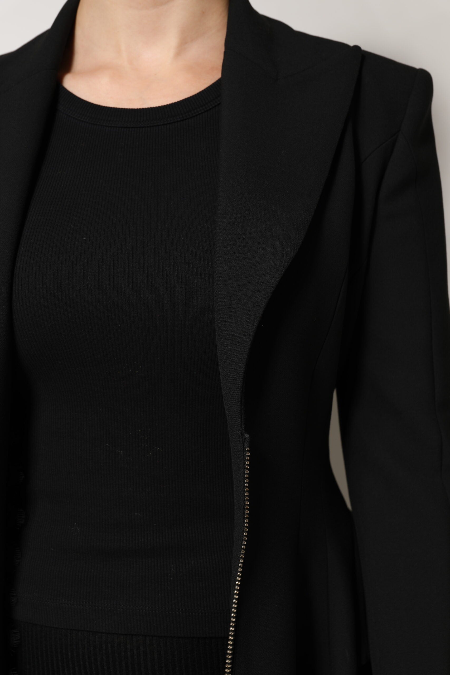 Les Hommes Black Polyester Single Breasted Trench Coat Jacket | Regal Royce