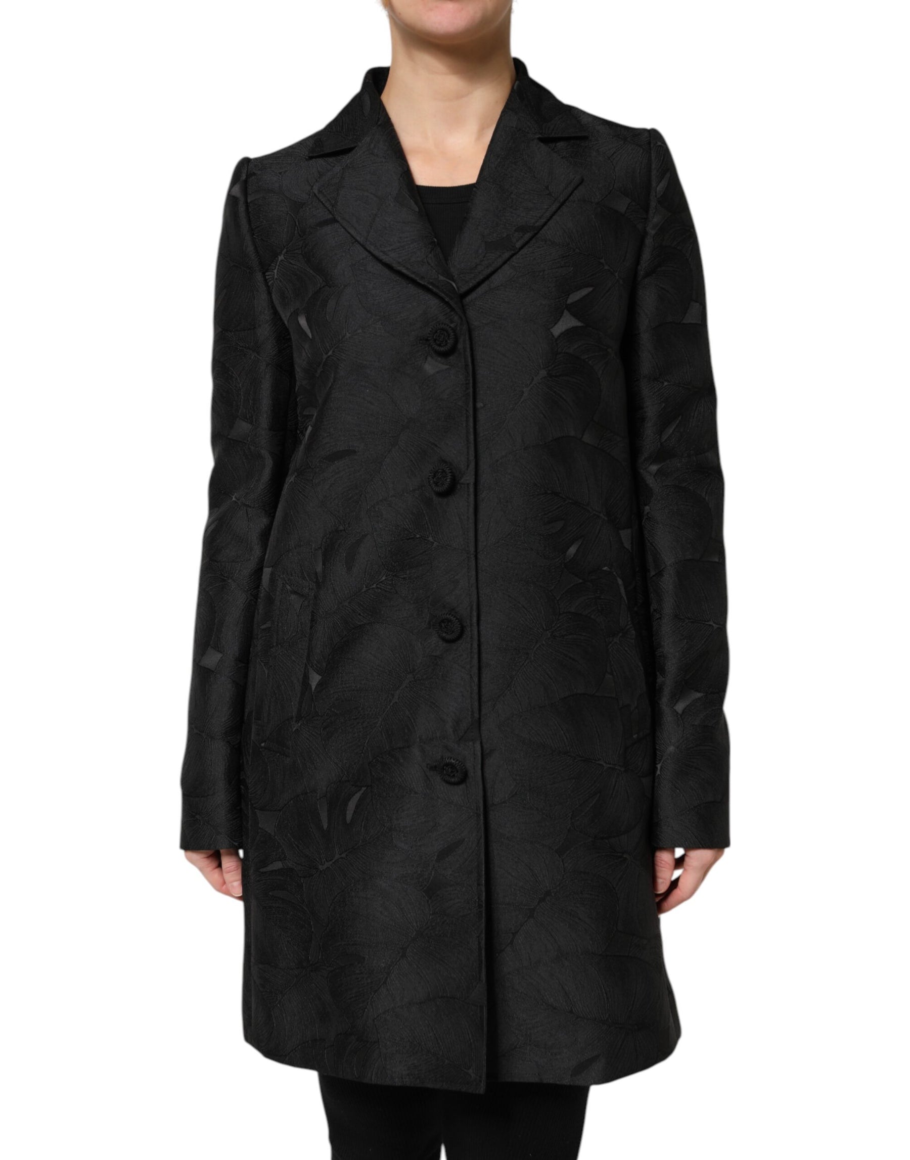 Dolce & Gabbana Black Single Breasted Trench Coat Jacket | Regal Royce
