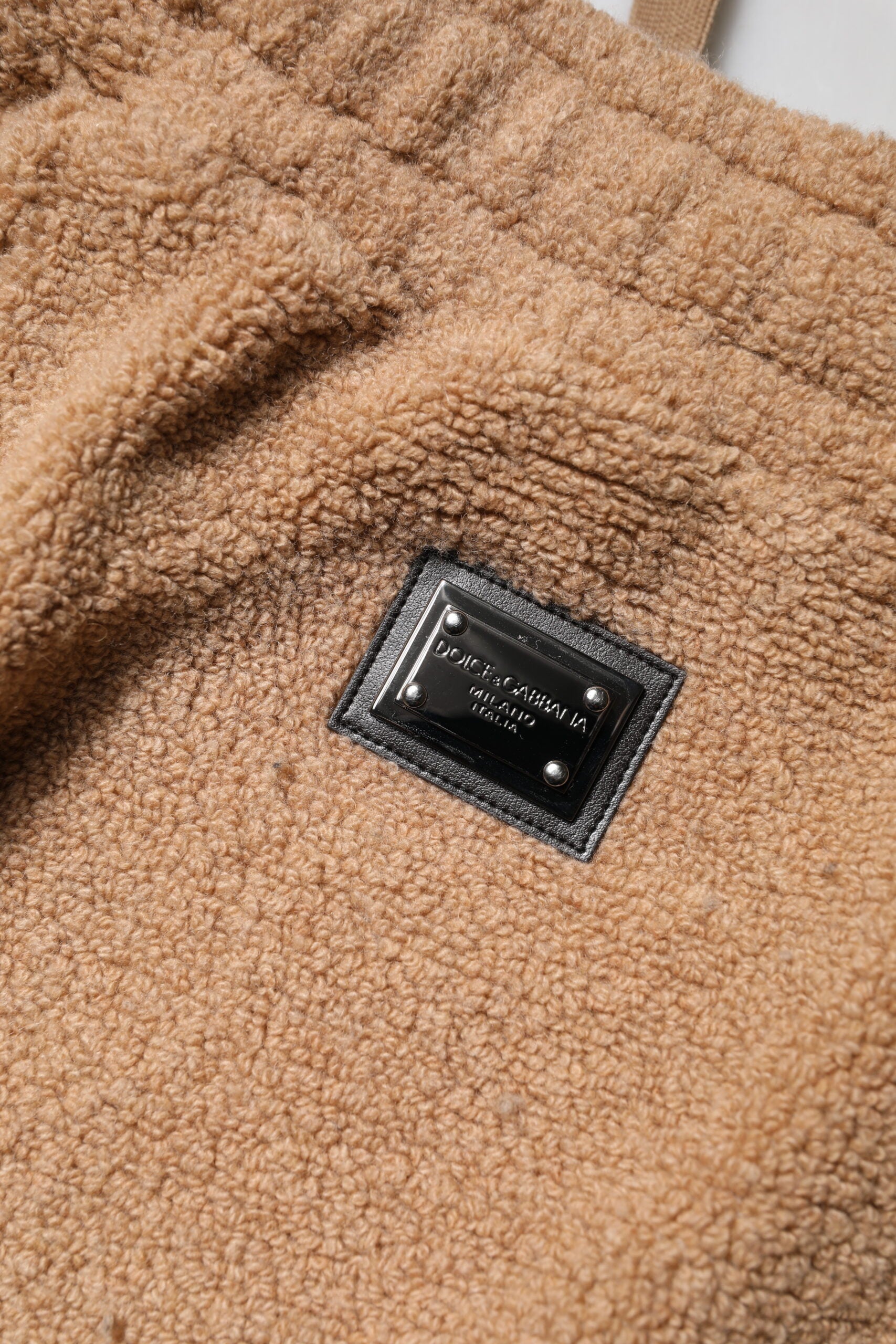 Dolce & Gabbana Brown Logo Plaque Sweatpants Straight Pants | Regal Royce