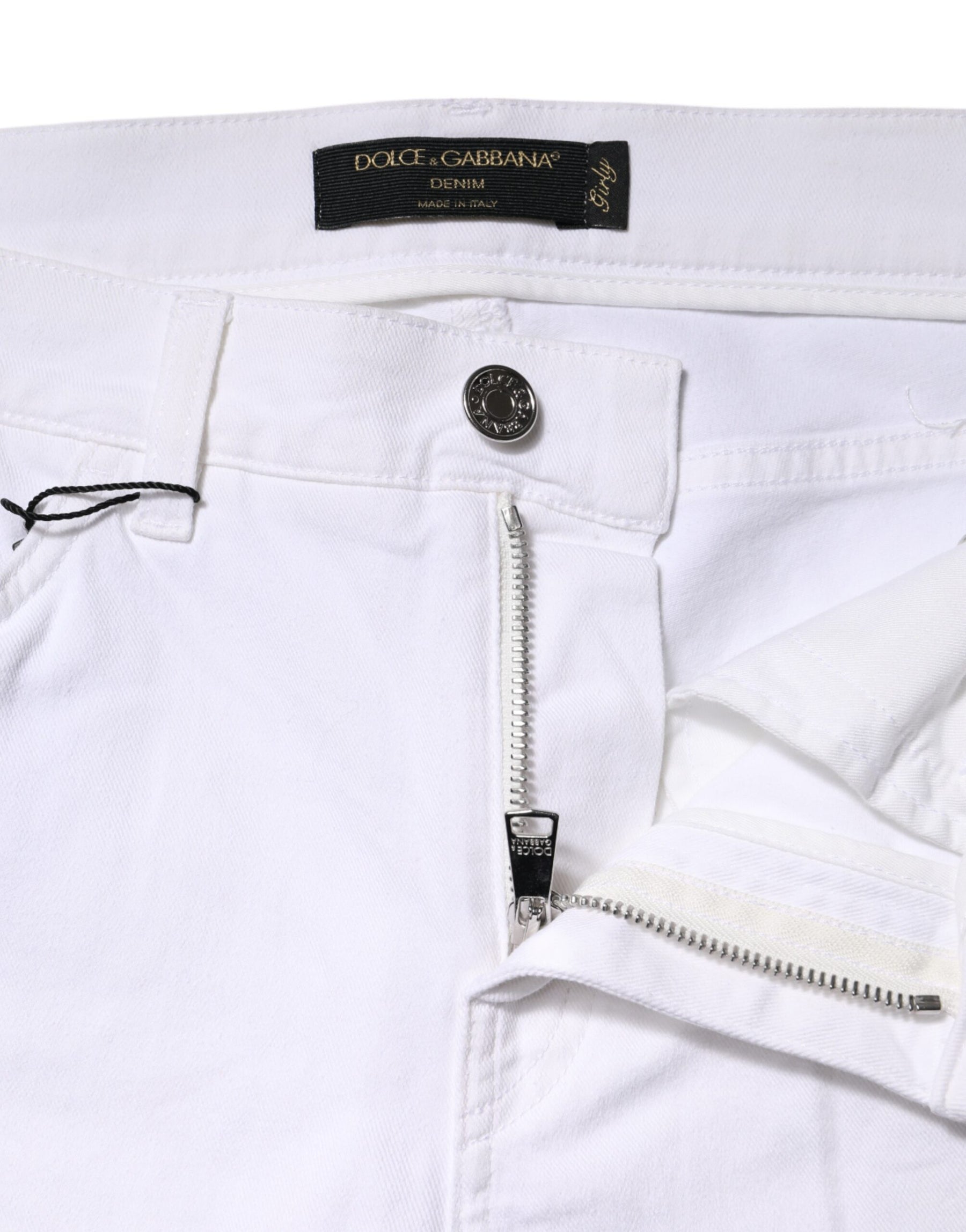 Dolce & Gabbana White Floral Sequined GIRLY Denim Jeans | Regal Royce