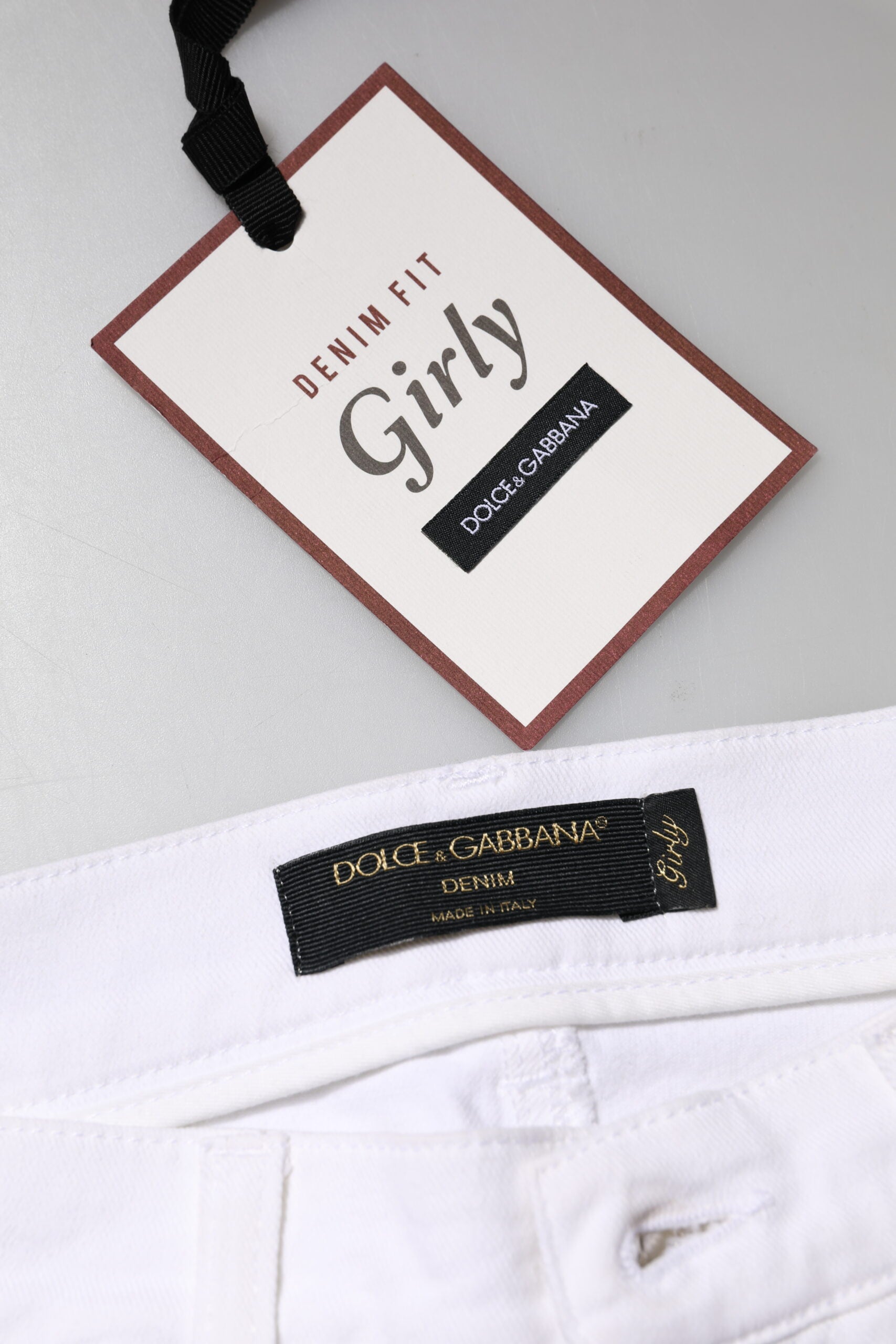 Dolce & Gabbana White Floral Sequined GIRLY Denim Jeans | Regal Royce