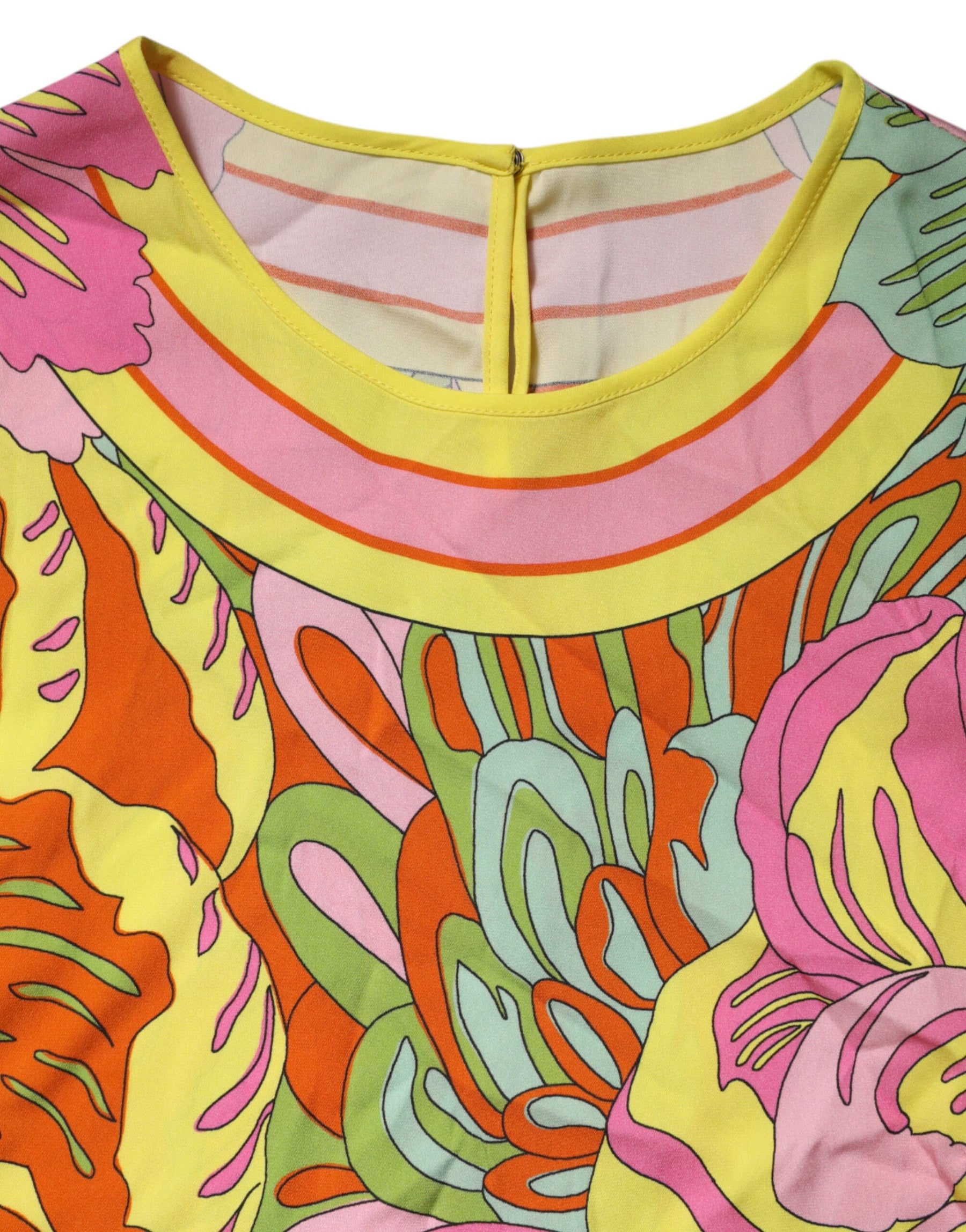 Dolce & Gabbana Multicolor Floral Roundneck Sleeveless Top | Regal Royce