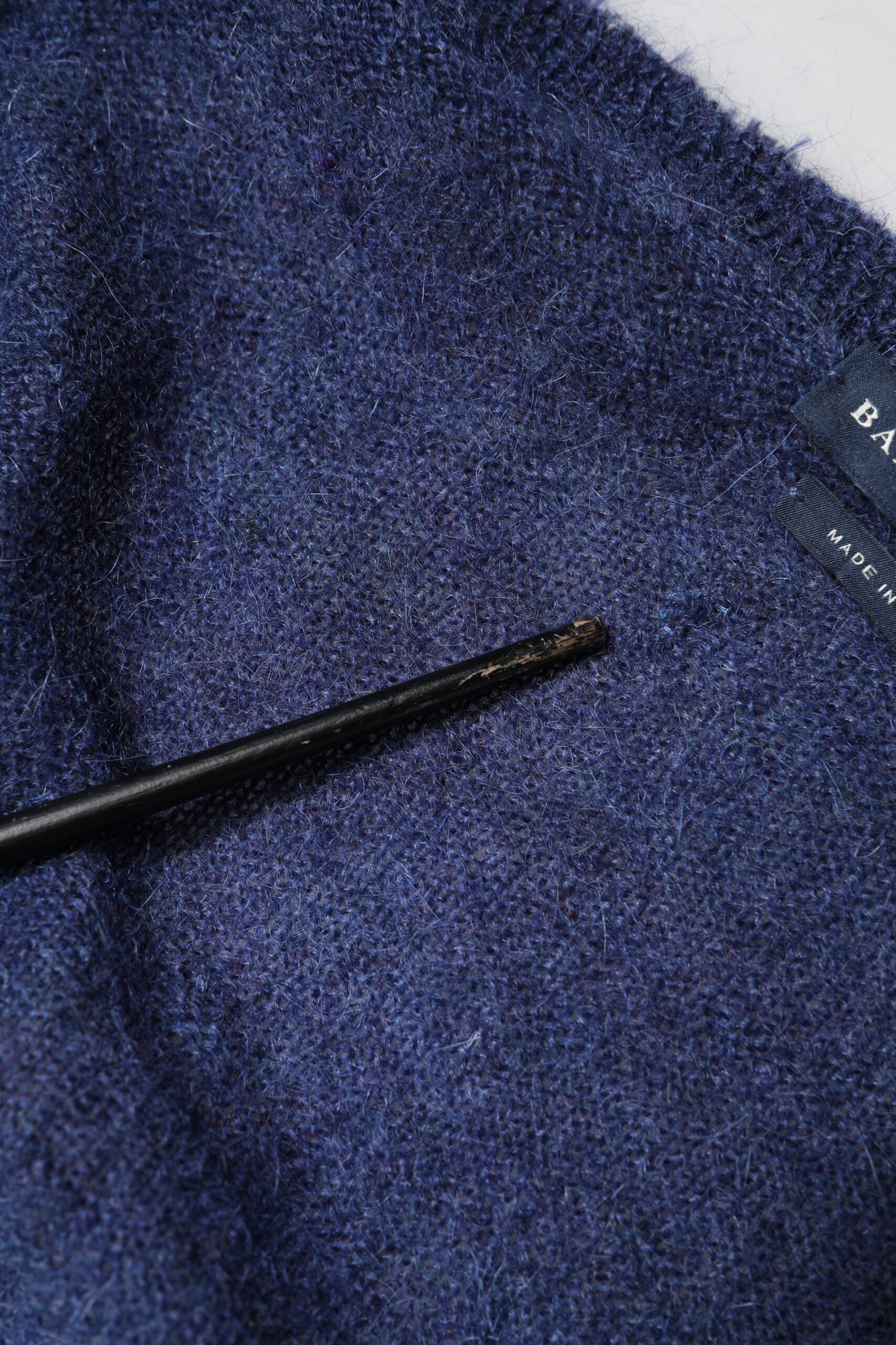 Ballantyne Dark Blue Long Sleeves Overcoat Cardigan Sweater | Regal Royce