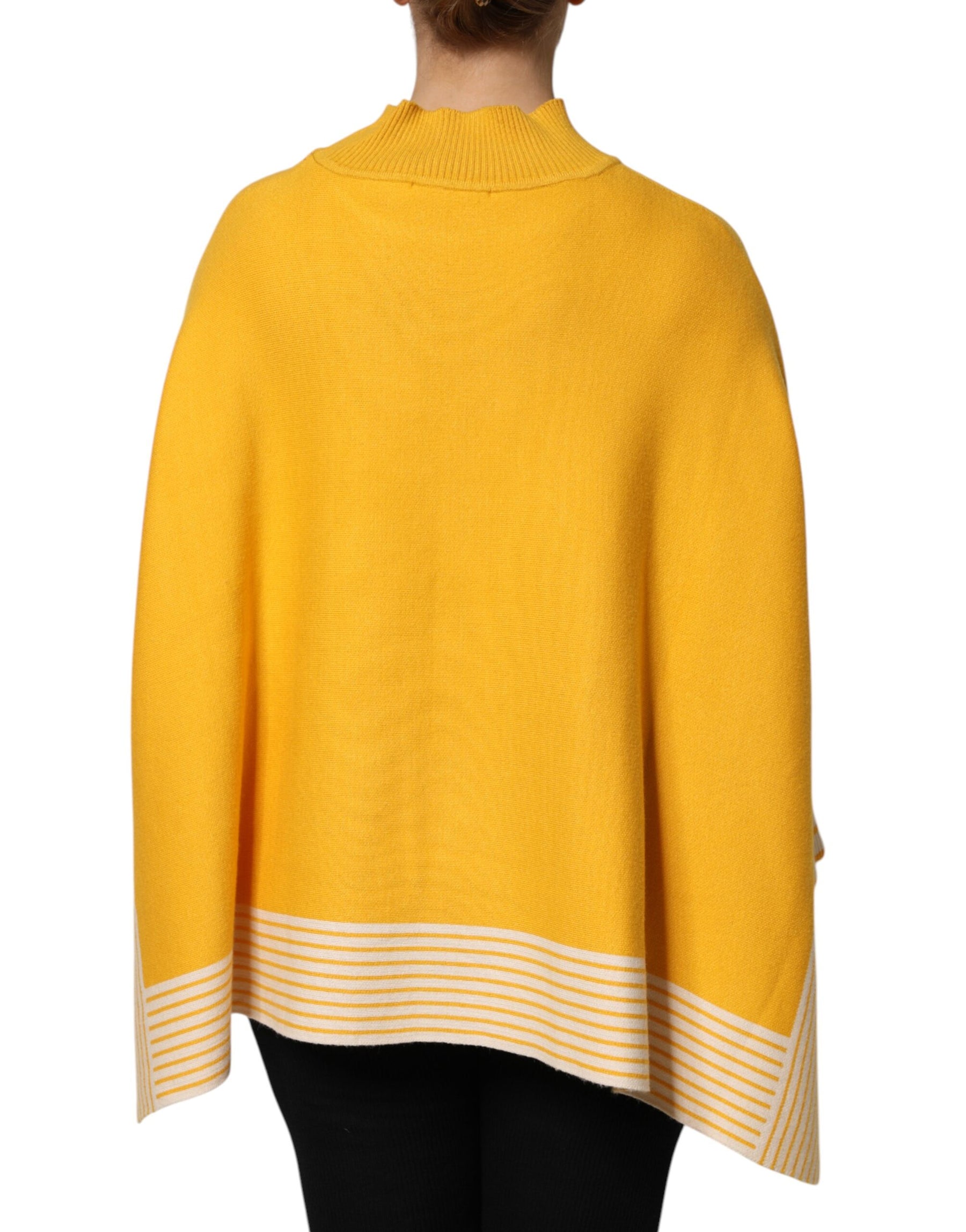 SIGNS Yellow Stripe Long Sleeve Overcoat Pullover Sweater | Regal Royce