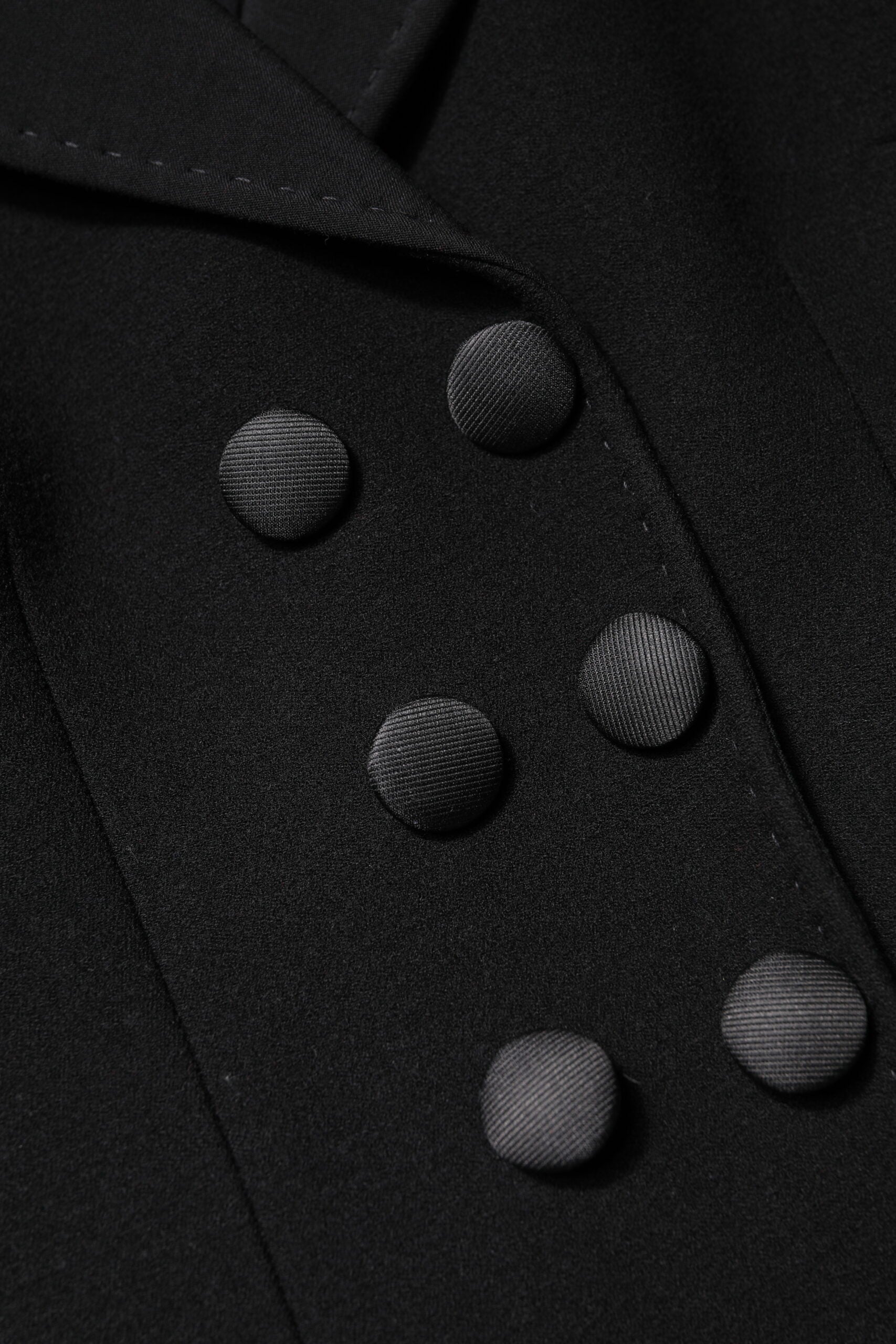 Dolce & Gabbana Black Wool Double Breasted Coat Jacket | Regal Royce