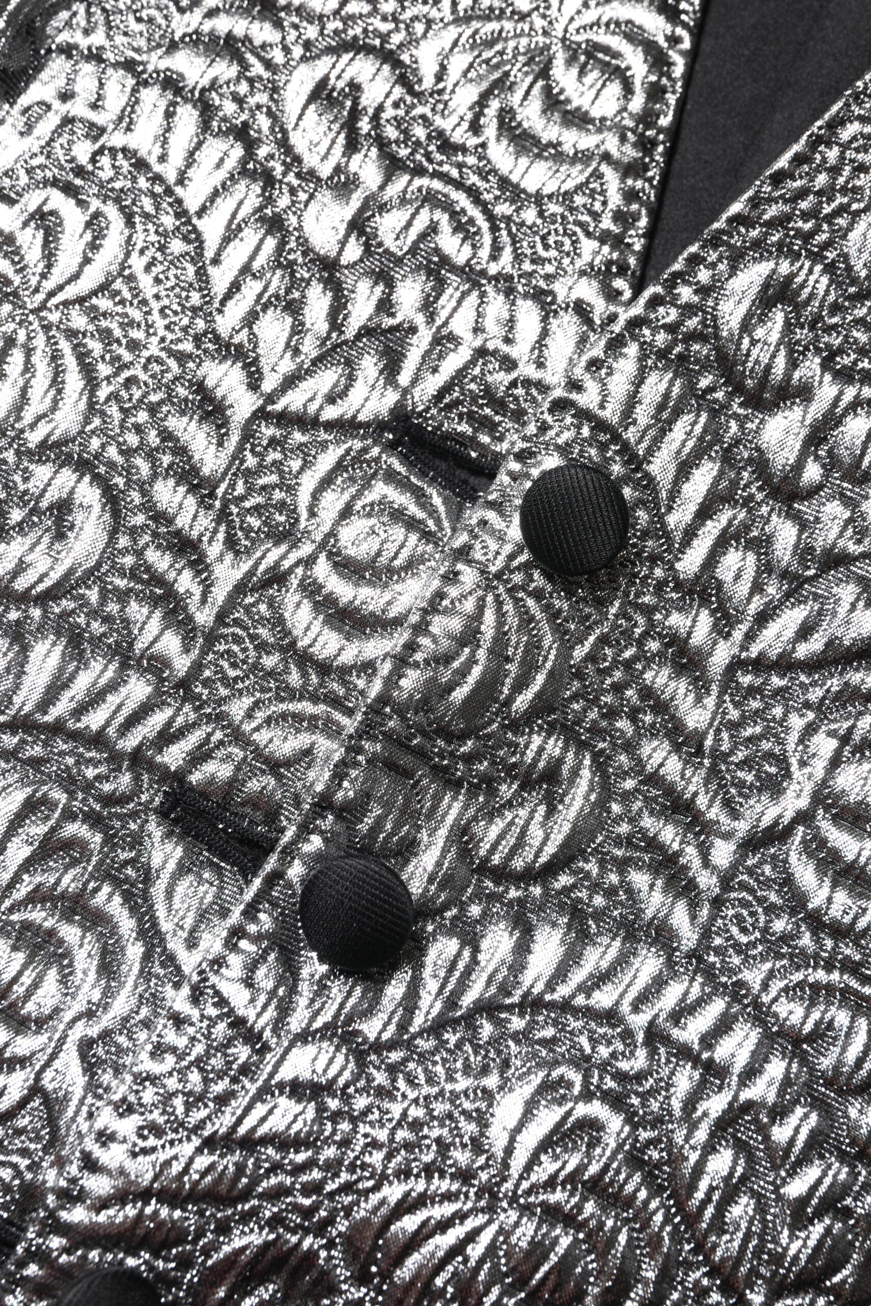 Dolce & Gabbana Silver Floral Jacquard Sleeveless Vest Top | Regal Royce