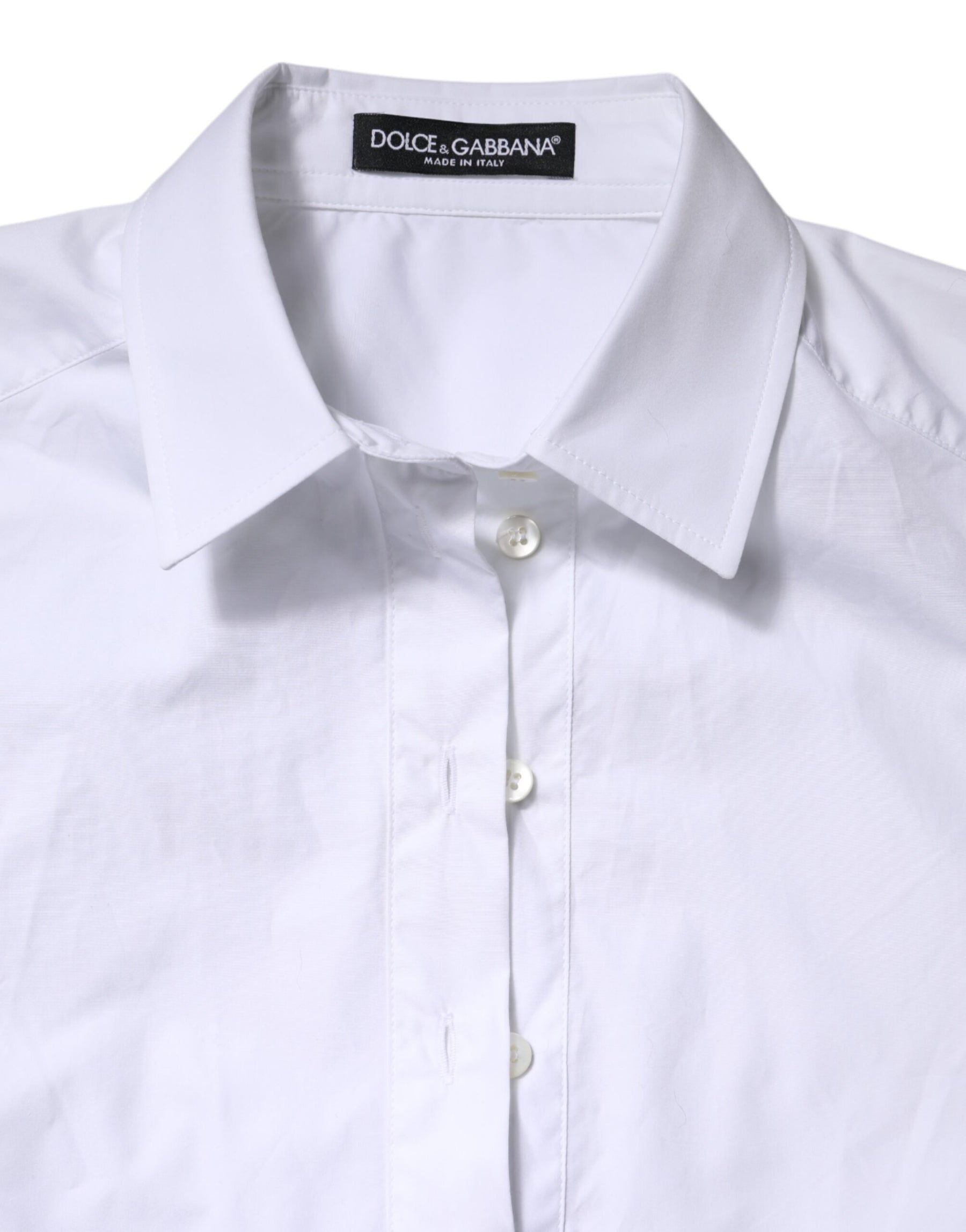 Dolce & Gabbana White Cotton Short Sleeves Collared Polo Top | Regal Royce
