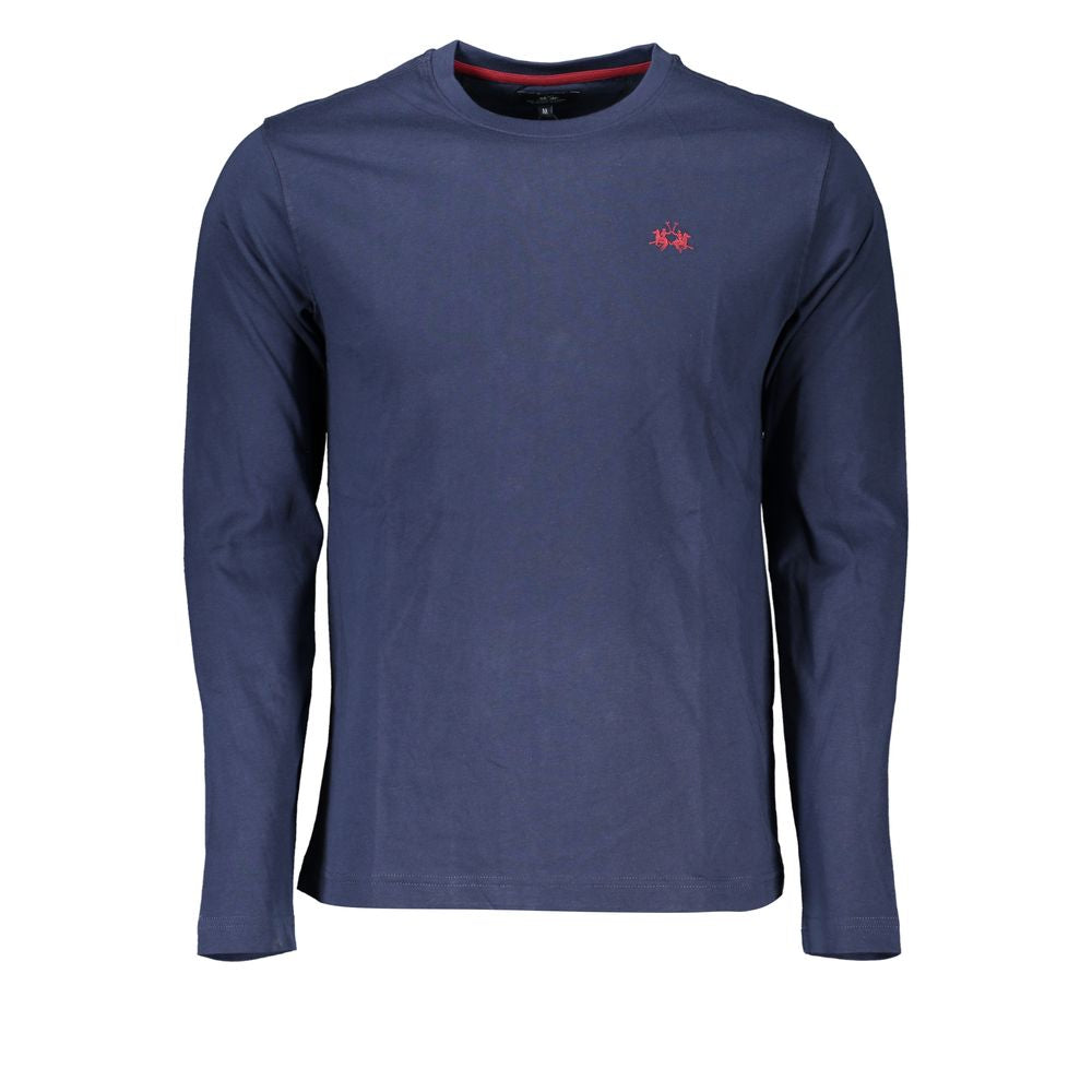 La Martina Regal Blue Crew Neck Embroidered Tee | Regal Royce