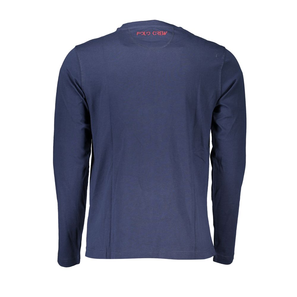 La Martina Regal Blue Crew Neck Embroidered Tee | Regal Royce
