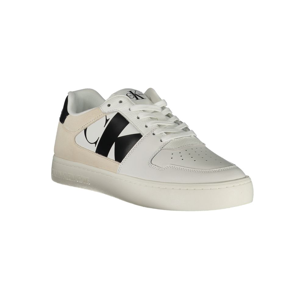 Calvin Klein Bianco Polyurethane Men Sneaker | Regal Royce