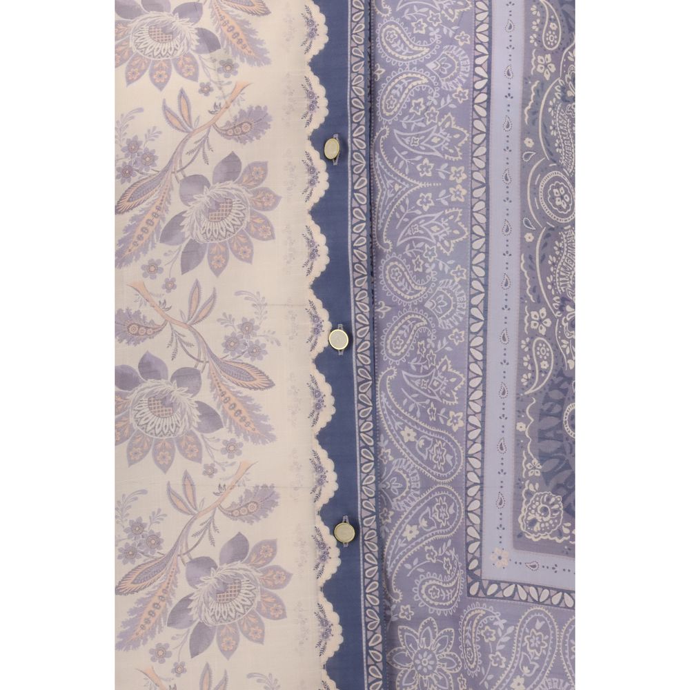 Zimmermann Purple Cotton Pattern Shirt | Regal Royce