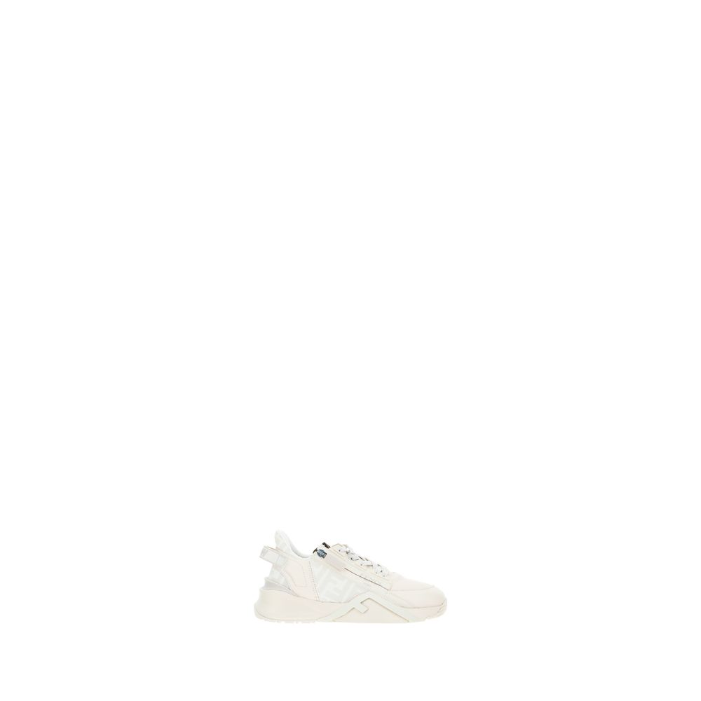 Fendi White Calf Leather Bos Taurus Athletic Sneakers | Regal Royce