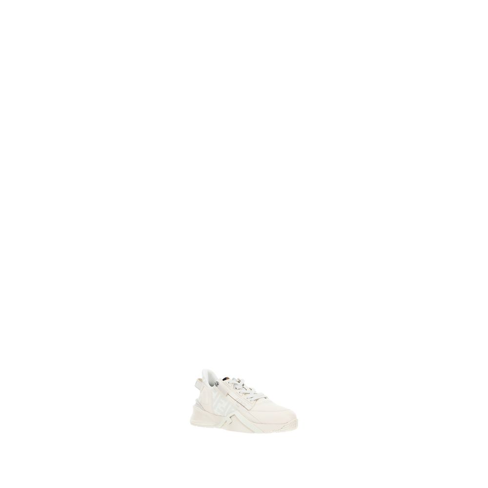 Fendi White Calf Leather Bos Taurus Athletic Sneakers | Regal Royce