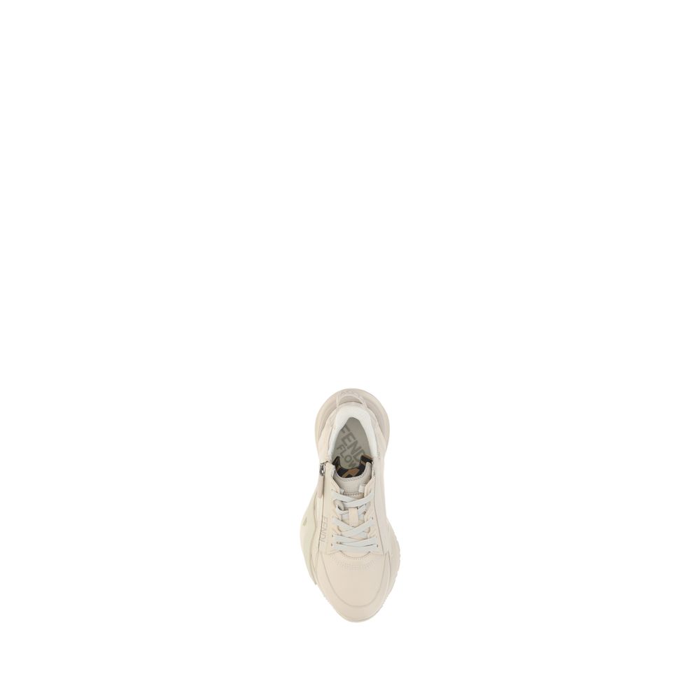Fendi White Calf Leather Bos Taurus Athletic Sneakers | Regal Royce