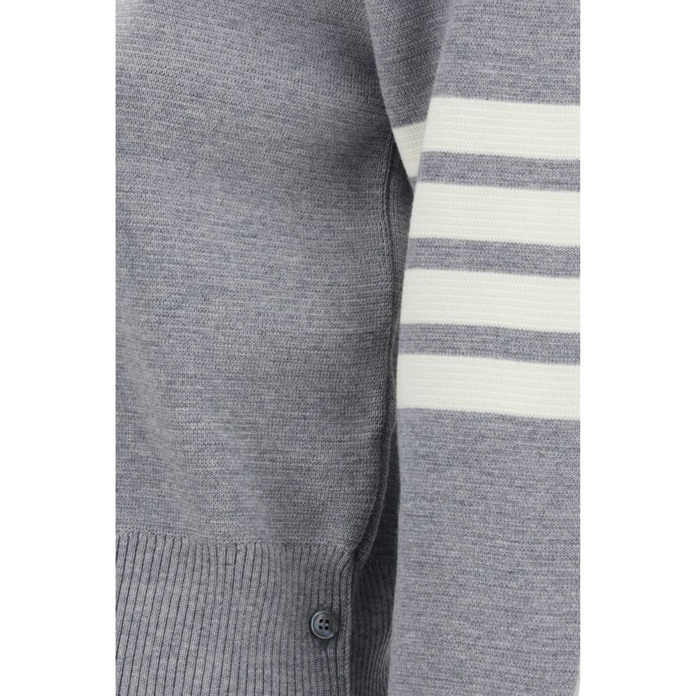 Thom Browne Gray Fleece Wool Sweatshirt