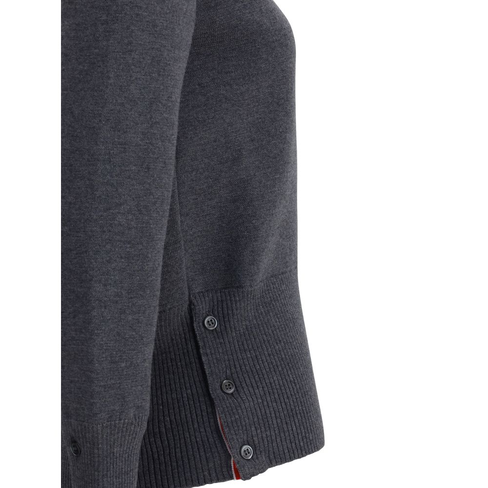 Thom Browne Gray Fleece Wool Sweatshirt | Regal Royce