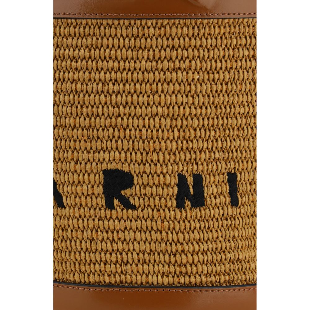 Marni Brown Cotton Backet Bag | Regal Royce