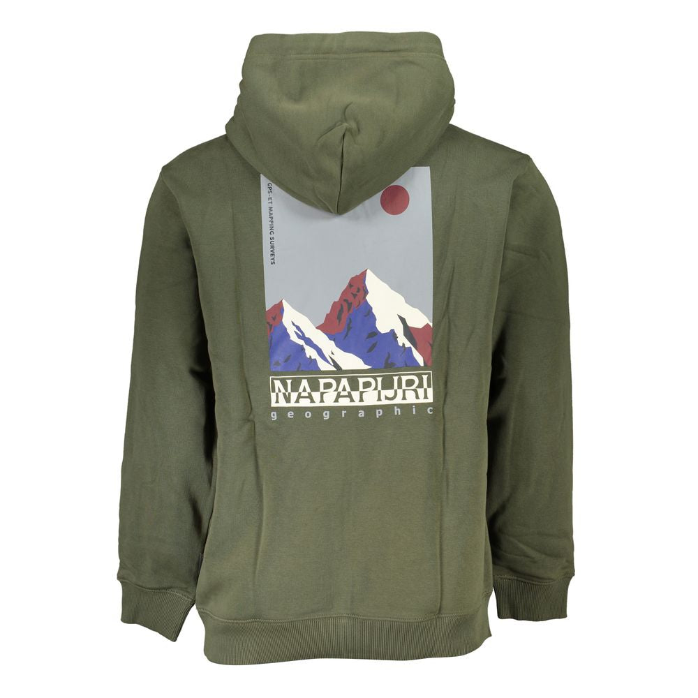 Napapijri Verde Cotton Men Sweatshirt with Hood | Regal Royce