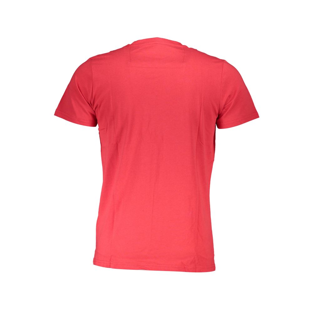 Cavalli Class Red Cotton Men T-Shirt | Regal Royce