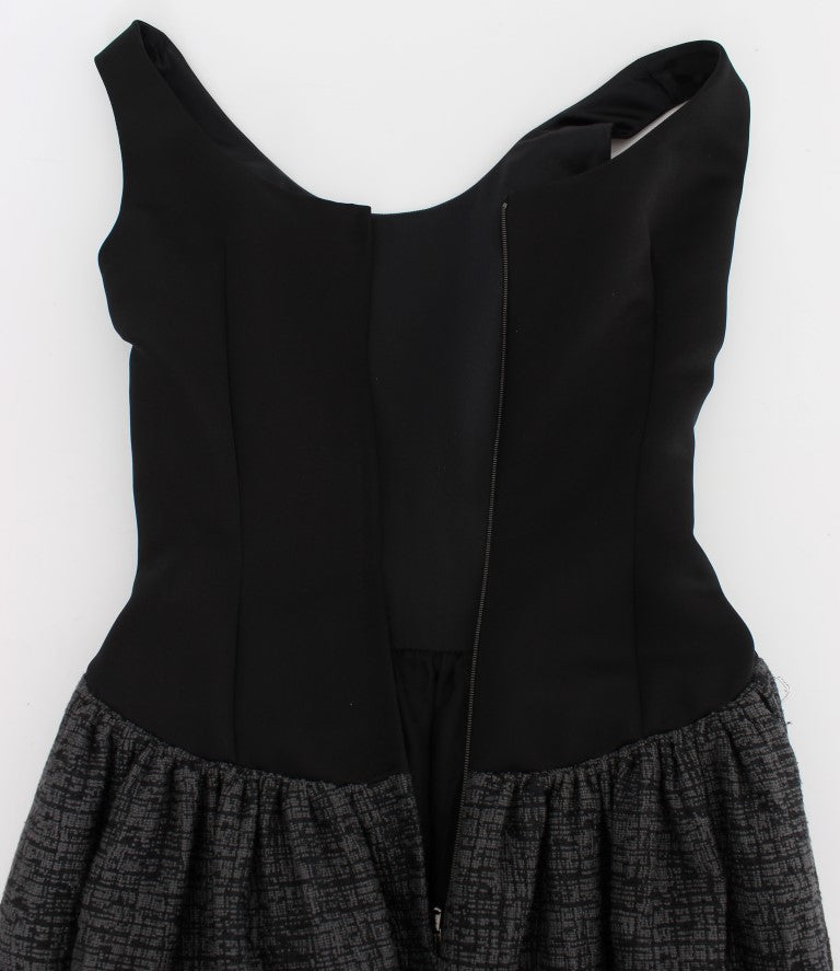 Dolce & Gabbana Black Gray Sheath Gown Full Length Dress | Regal Royce