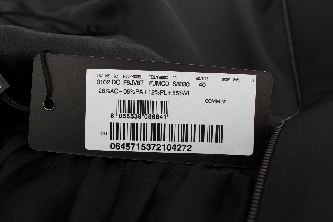 Dolce & Gabbana Black Gray Sheath Gown Full Length Dress | Regal Royce