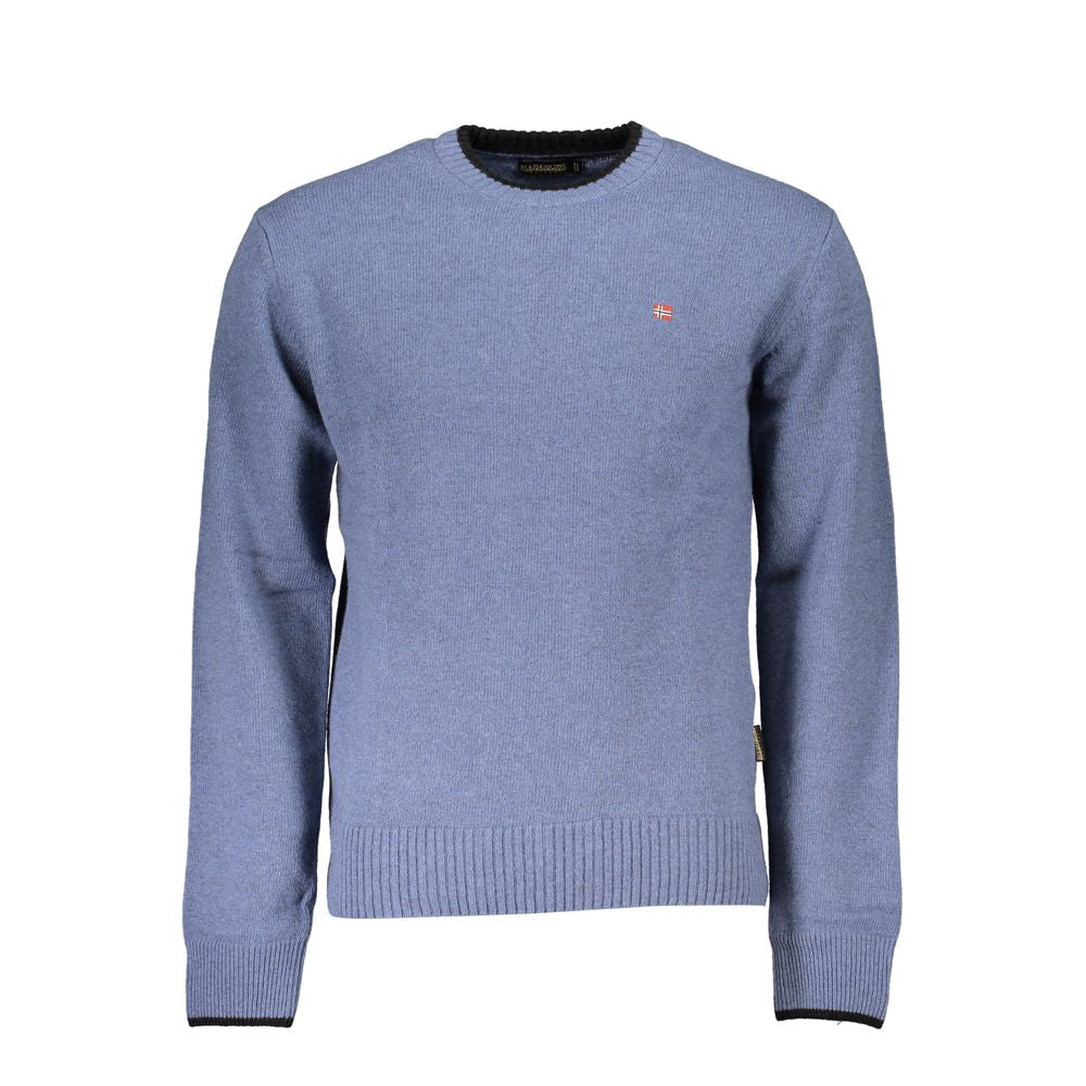 Napapijri Blue Tessuto Men Sweater | Regal Royce