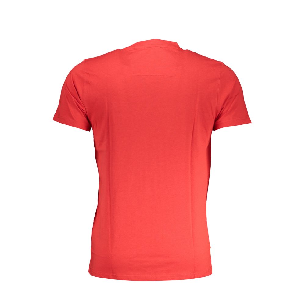 Cavalli Class Red Cotton Men T-Shirt | Regal Royce