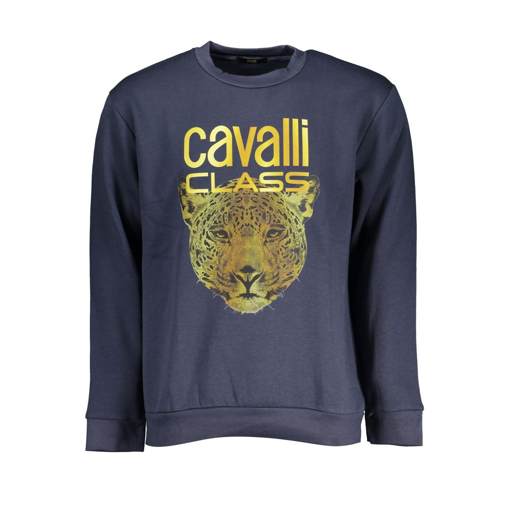 Cavalli Class Blue Polyester Men's Sweatshirt | Regal Royce