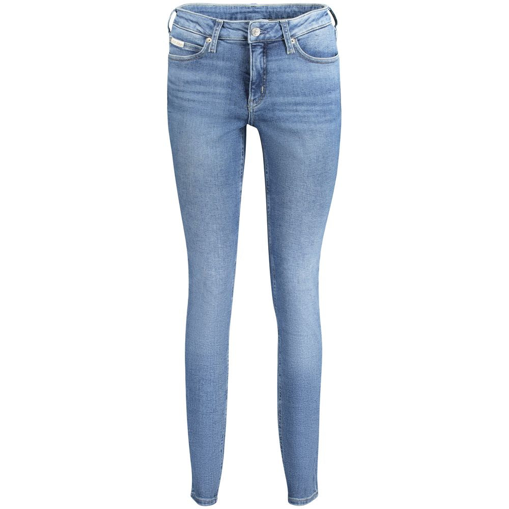 Calvin Klein Blu Cotton Women Jeans | Regal Royce
