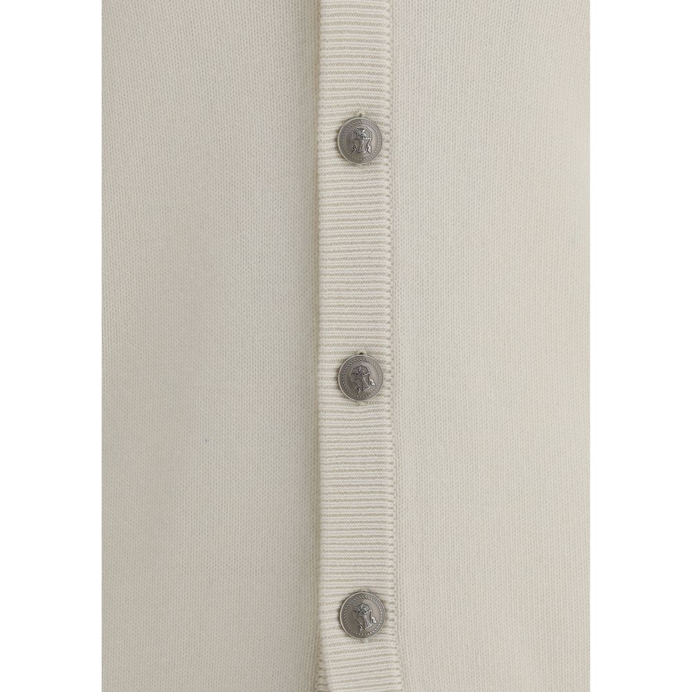 Brunello Cucinelli White Cashmere Cardigan | Regal Royce