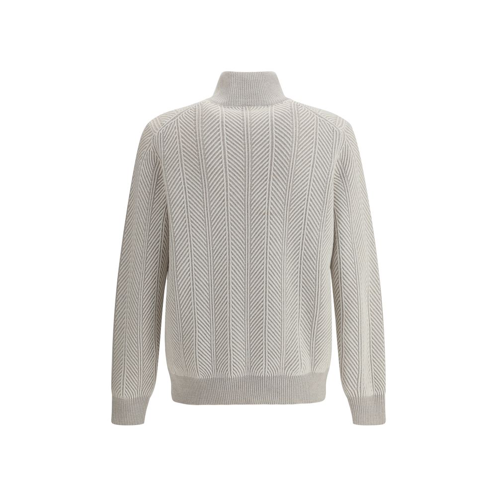 Brunello Cucinelli White Cashmere Cashmere Sweater | Regal Royce