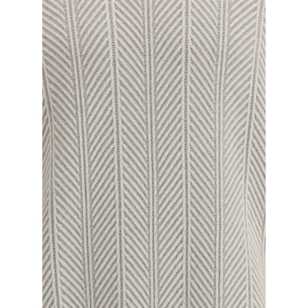 Brunello Cucinelli White Cashmere Cashmere Sweater | Regal Royce