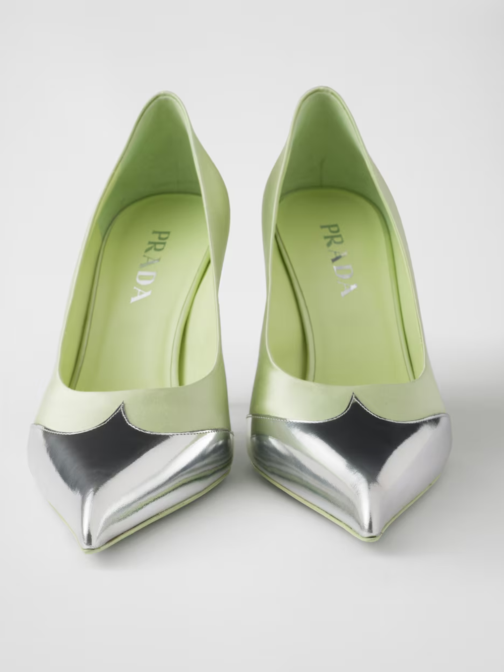 Prada Satin And Metallic Leather Pumps | Regal Royce