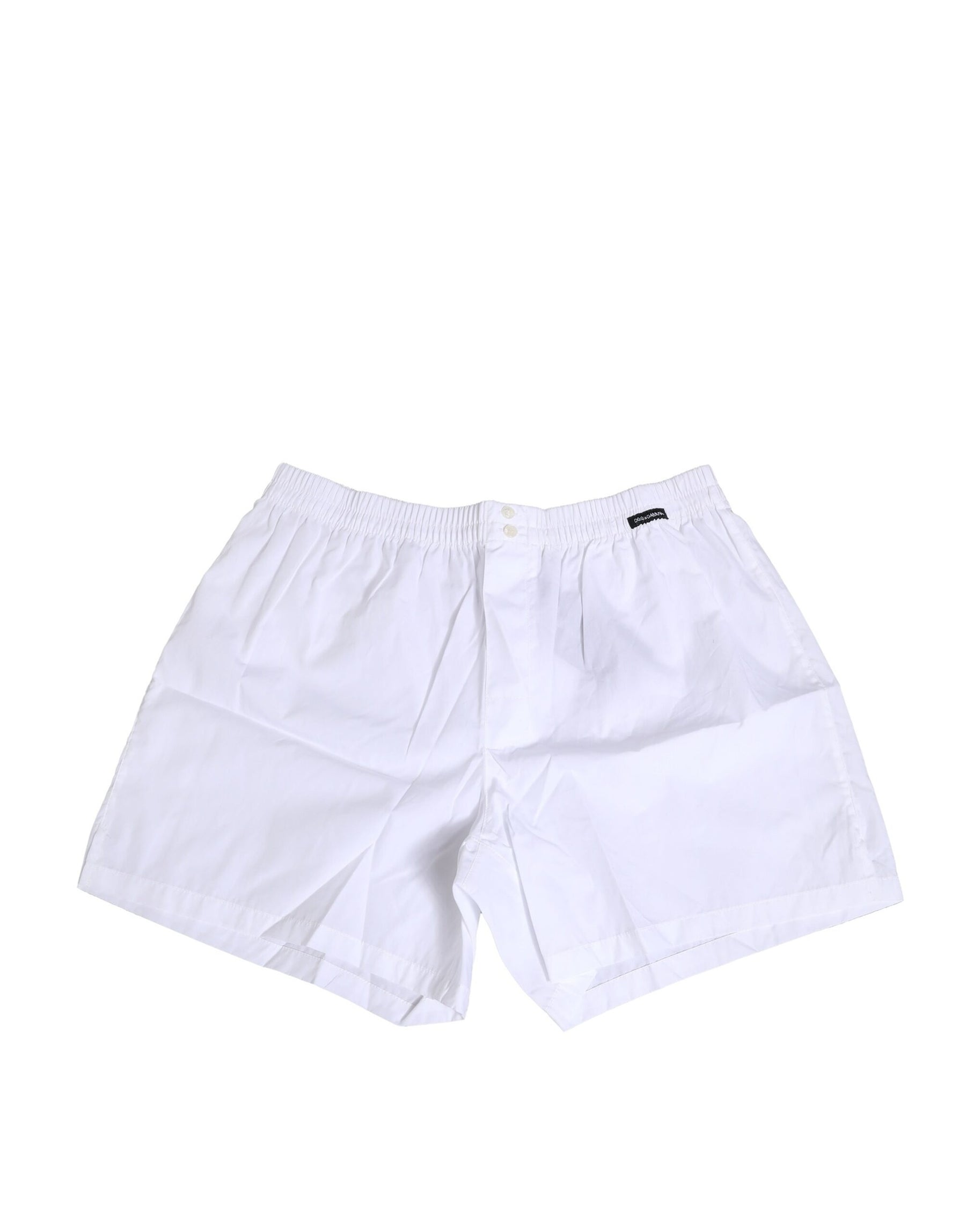 Dolce & Gabbana White Cotton Regular Boxer Shorts Underwear | Regal Royce