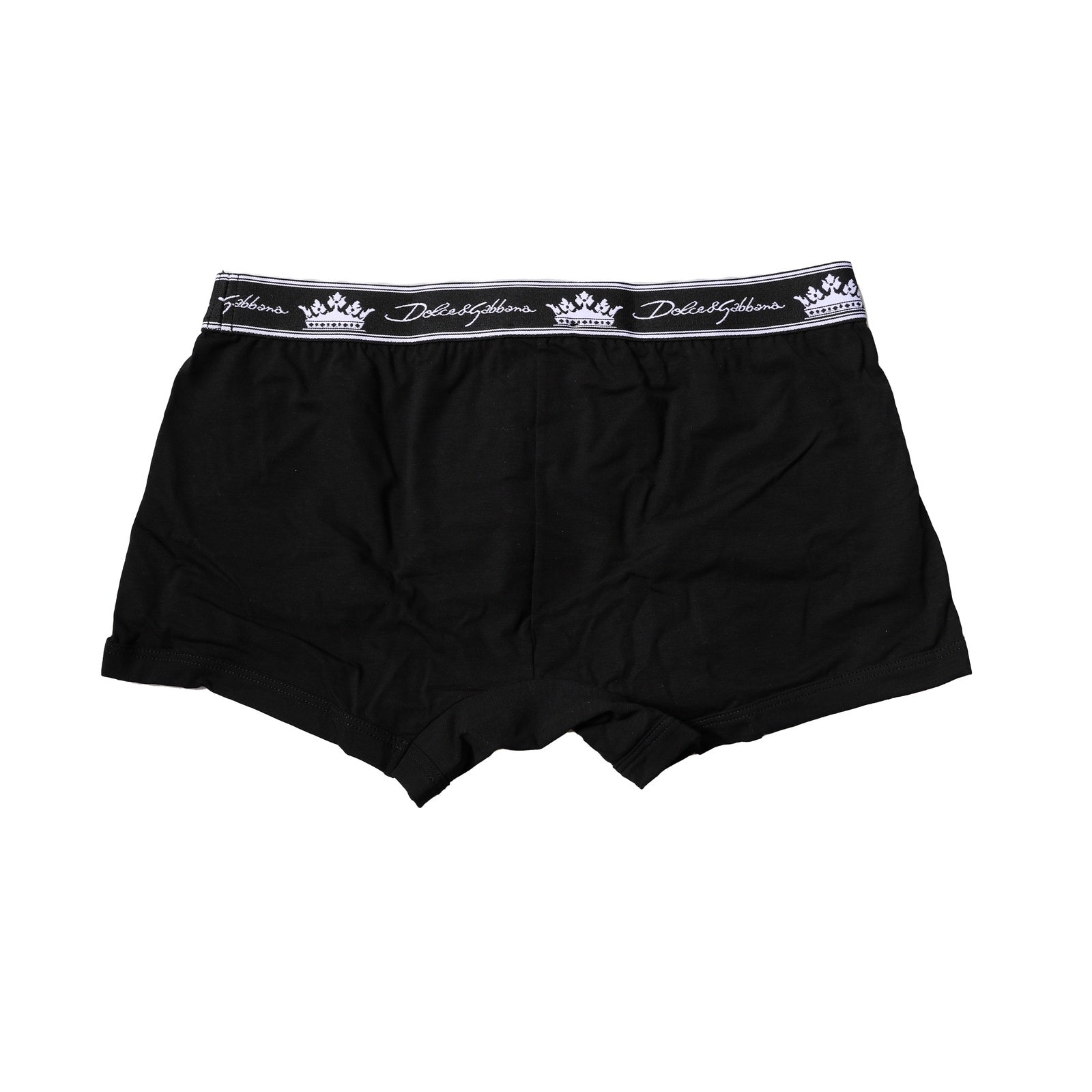 Dolce & Gabbana Black Cotton Stretch Regular Boxer Underwear | Regal Royce