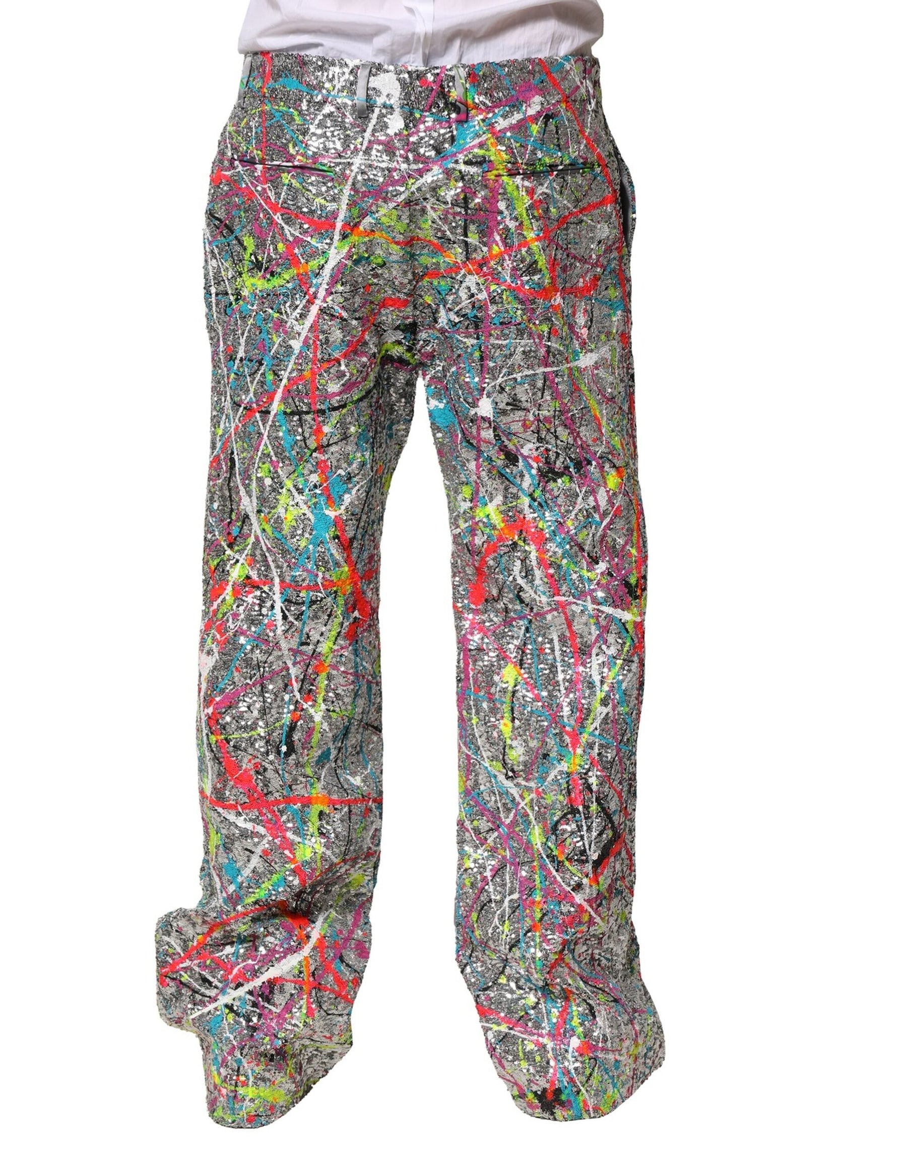 Dolce & Gabbana Multicolor Sequined Embellished Pants | Regal Royce