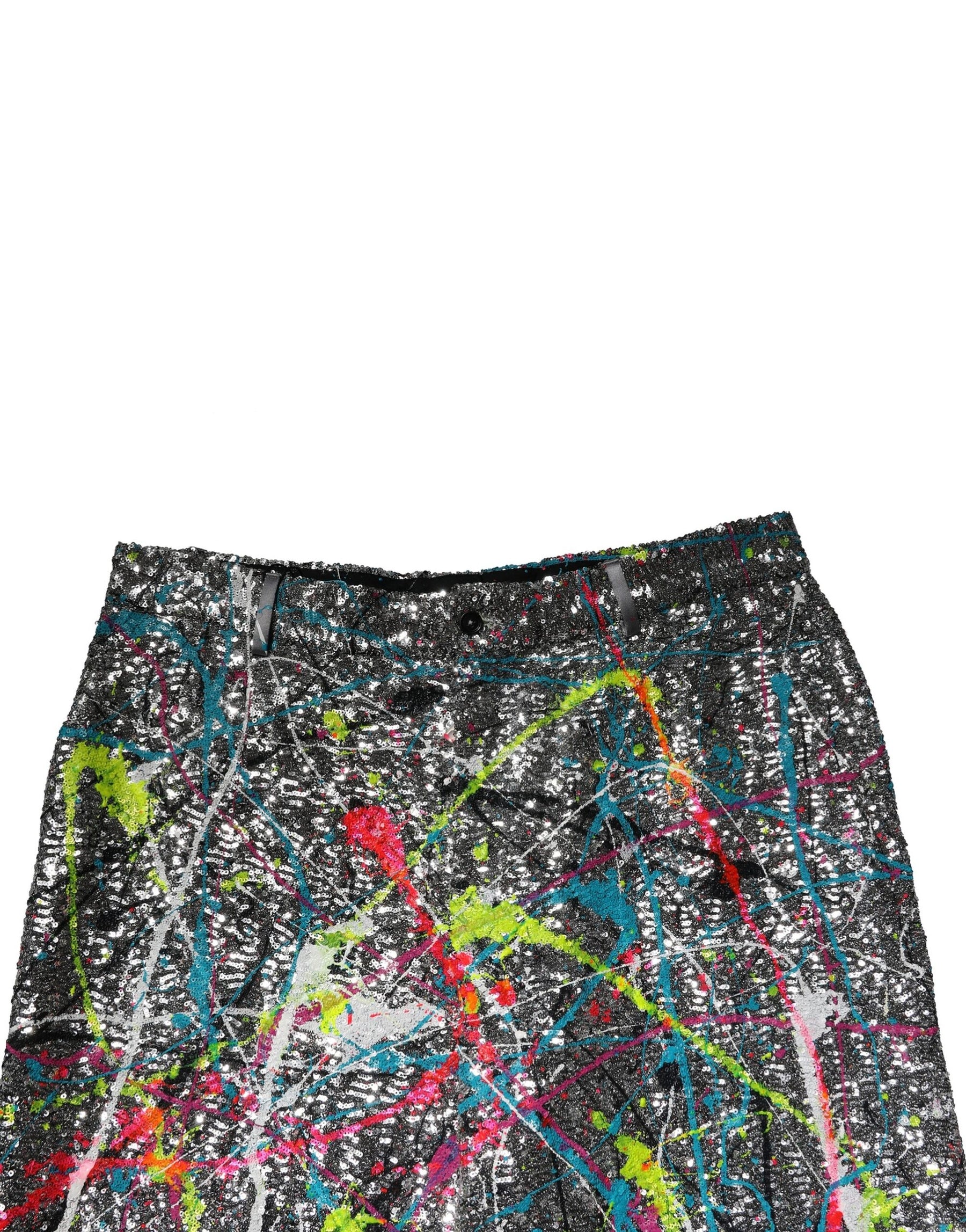Dolce & Gabbana Multicolor Sequined Embellished Pants | Regal Royce