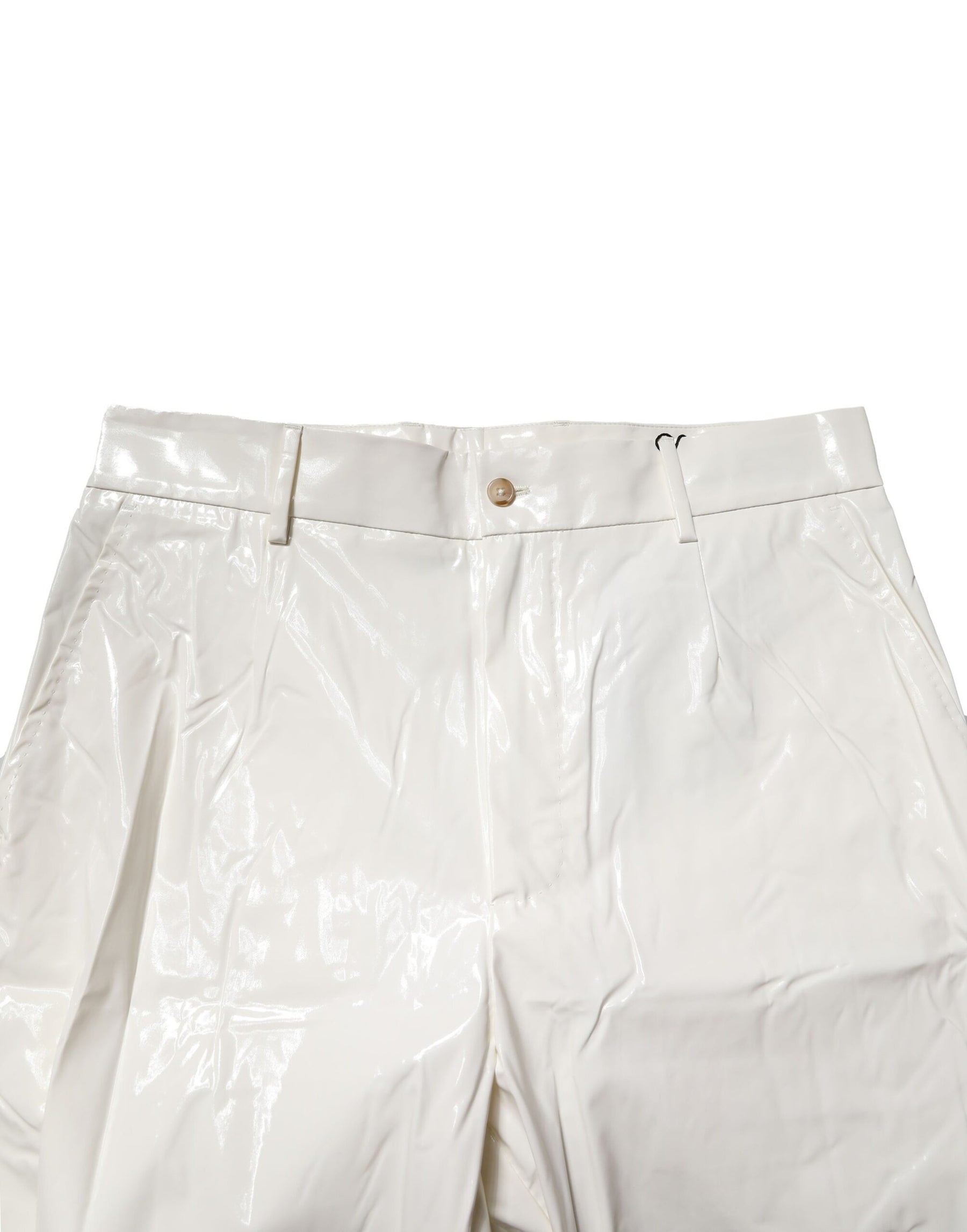 Dolce & Gabbana White Nylon Tapered Dress Men Pants | Regal Royce