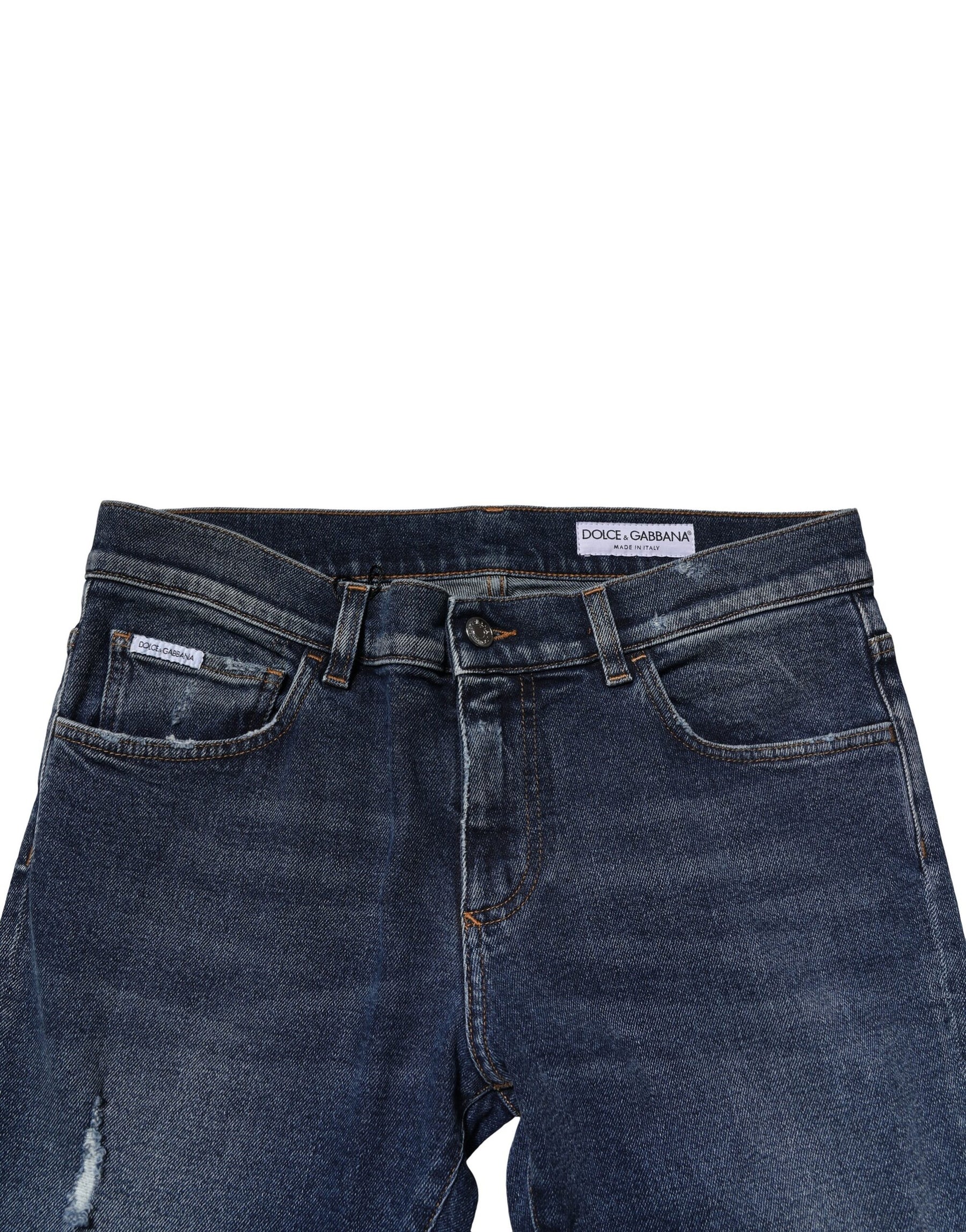 Dolce & Gabbana Blue Washed Skinny Cotton Denim Jeans | Regal Royce