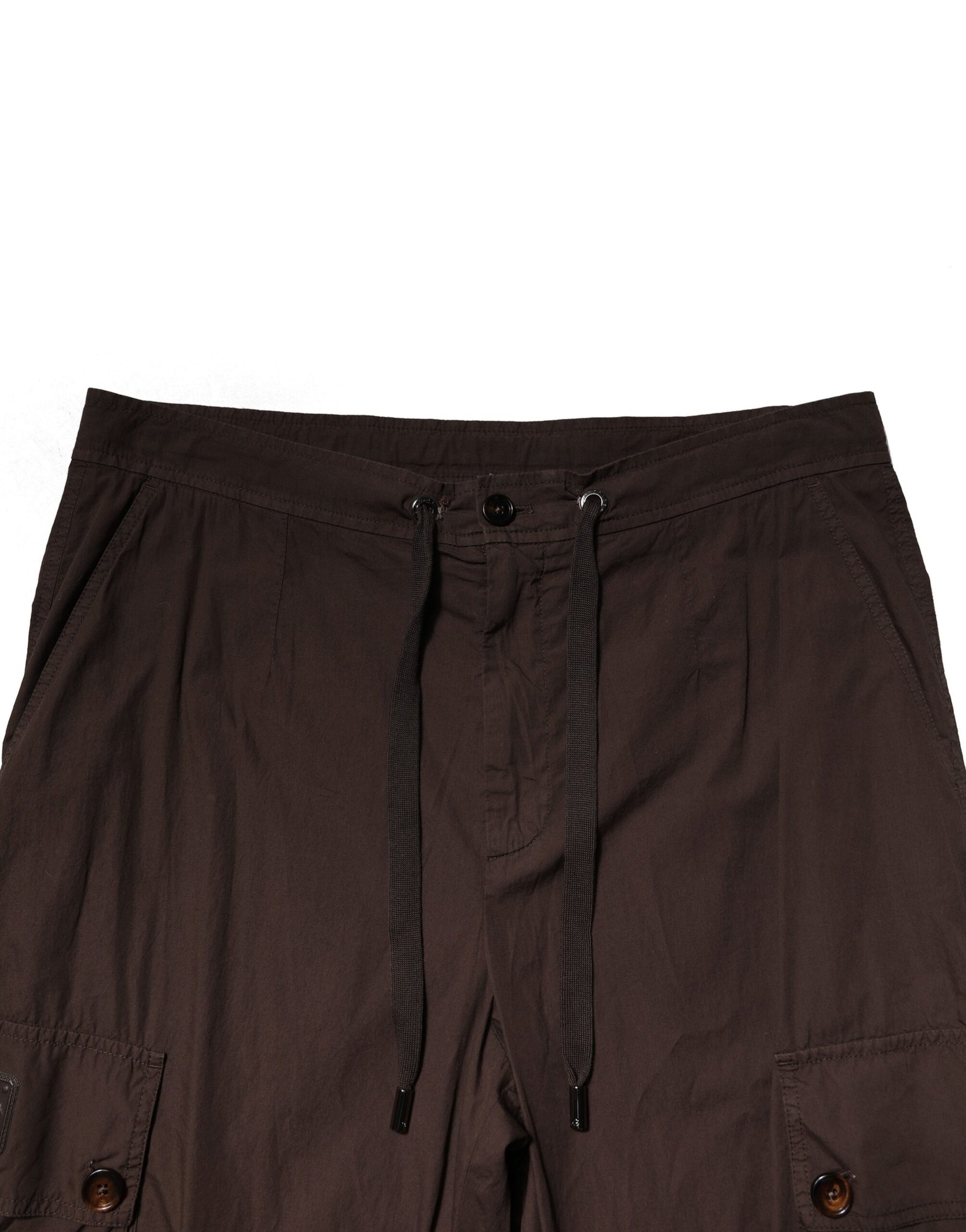Dolce & Gabbana Brown Cotton Cargo Jogger Men Pants | Regal Royce