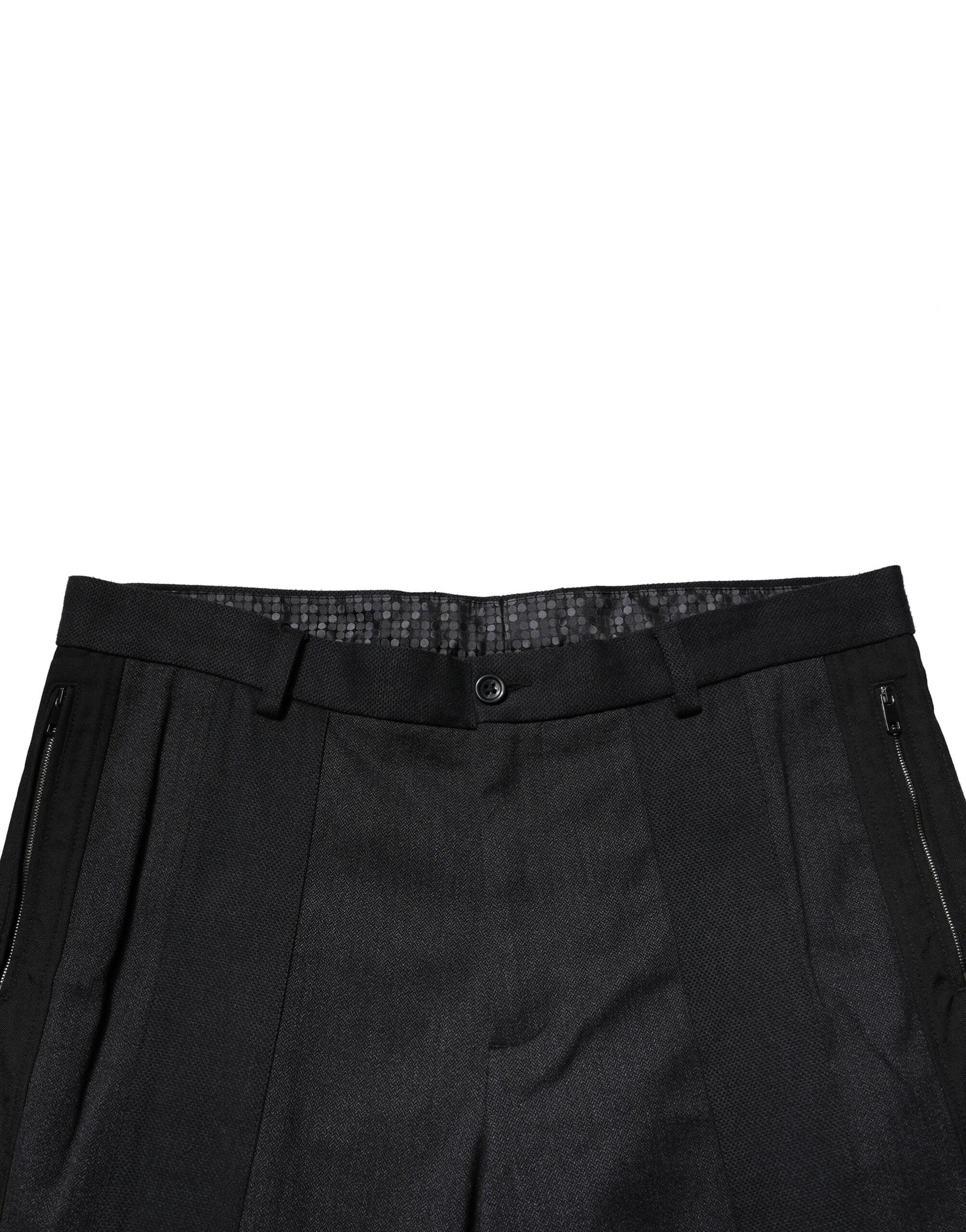 Dolce & Gabbana Black Cotton Dress Slim Formal Pants | Regal Royce