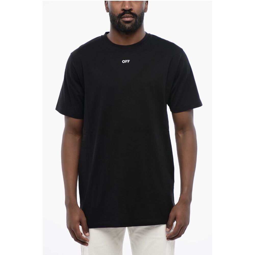Off-White Black Cotton ARROW Crew-neck T-shirt | Regal Royce
